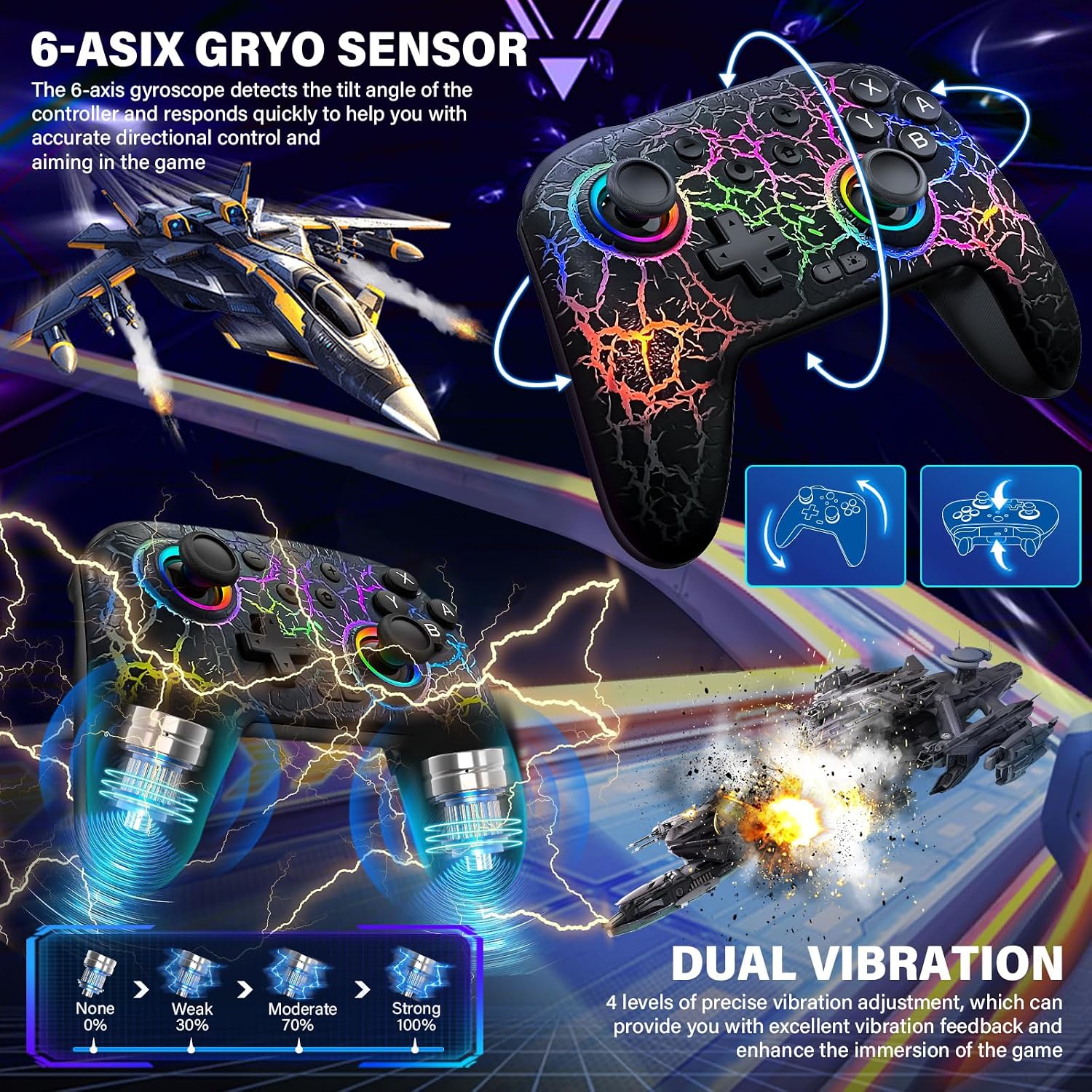 CONTROL INALÁMBRICO PARA NINTENDO SWITCH DBEPANK COMPATIBLE CON SWITCH, SWITCH 2, SWITCH LITE Y SWITCH OLED - 2