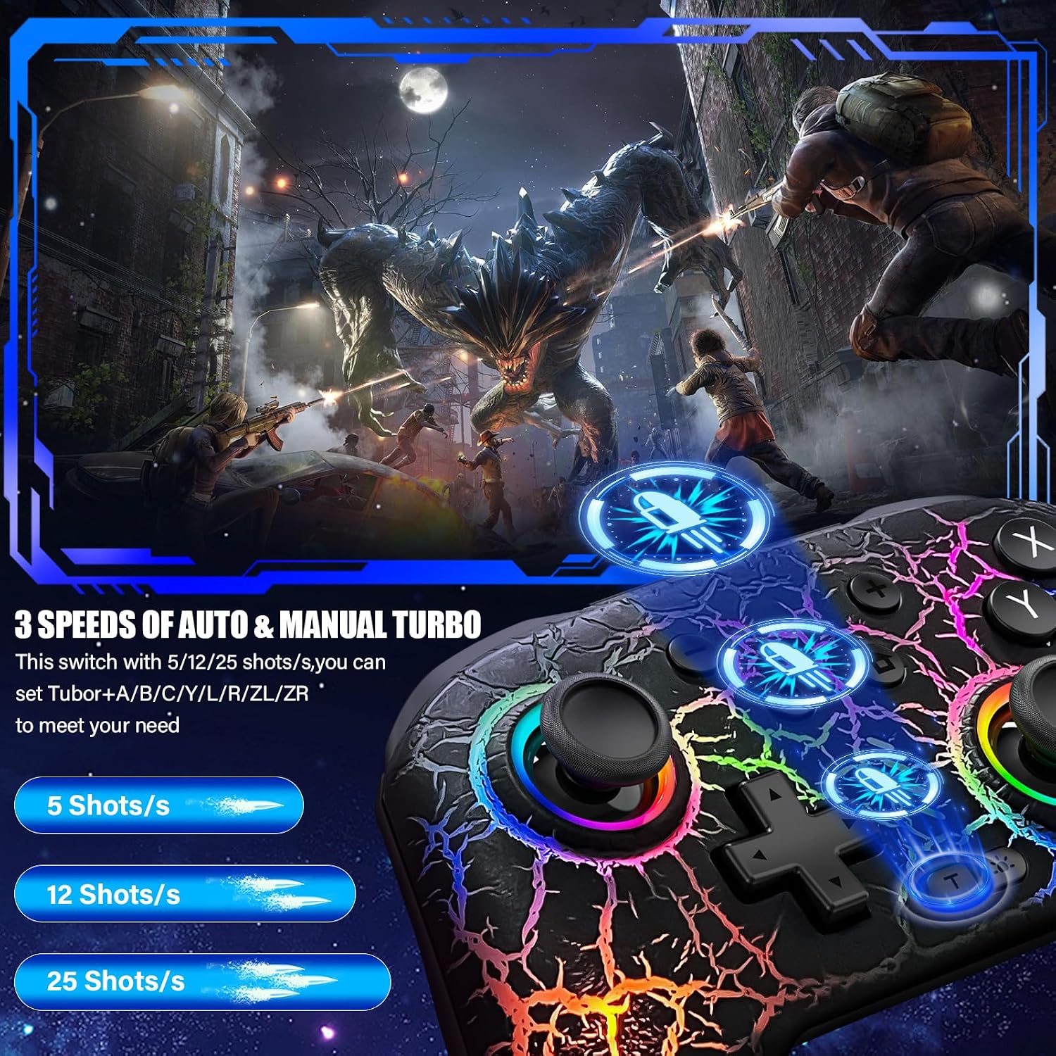 CONTROL INALÁMBRICO PARA NINTENDO SWITCH DBEPANK COMPATIBLE CON SWITCH, SWITCH 2, SWITCH LITE Y SWITCH OLED - 4