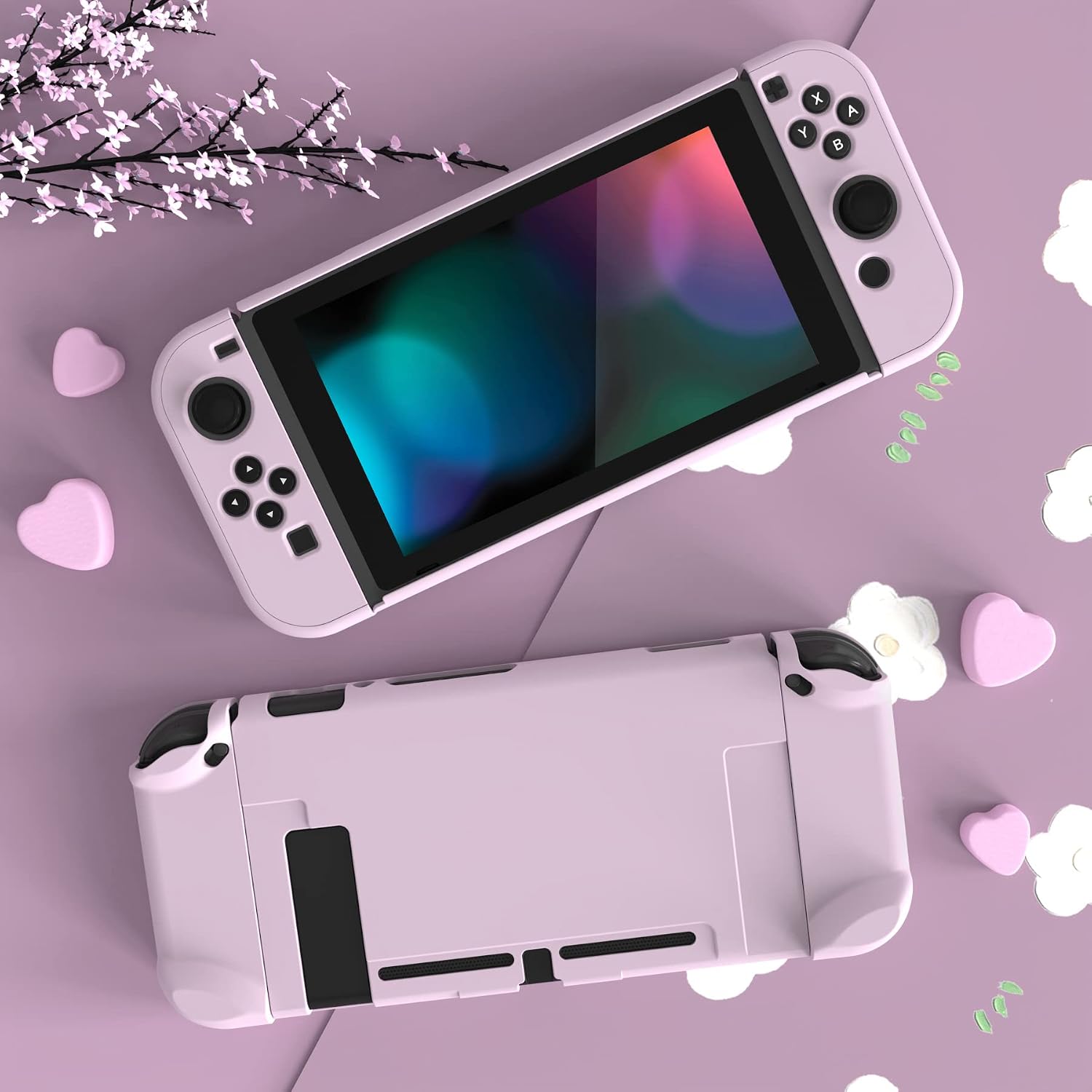 FUNDA PROTECTORA EXTREMERATE PLAYVITAL PARA NINTENDO SWITCH ROSA CEREZO - 3