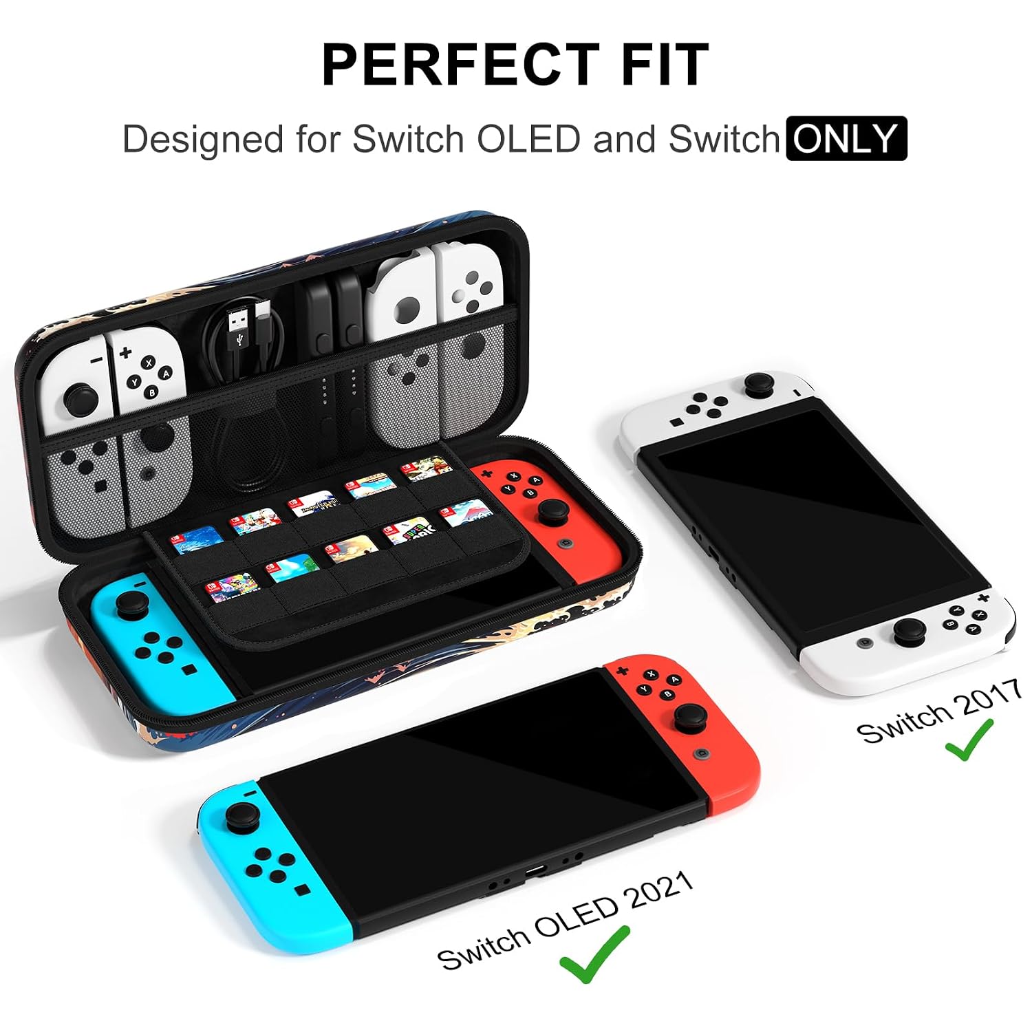 FUNDA RÍGIDA NPOOYI PARA NINTENDO SWITCH OLED 2021/2017 - 2