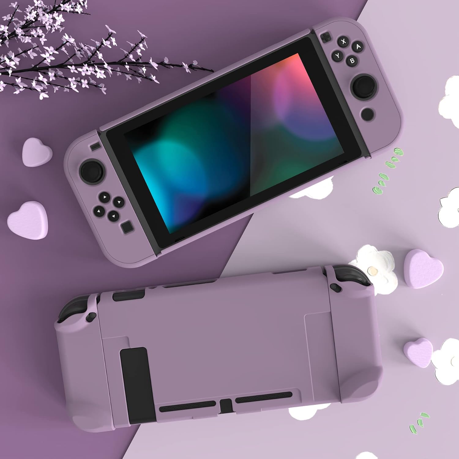 FUNDA PROTECTORA EXTREMERATE PLAYVITAL PARA NINTENDO SWITCH GRIS VIOLETA OSCURO - 3