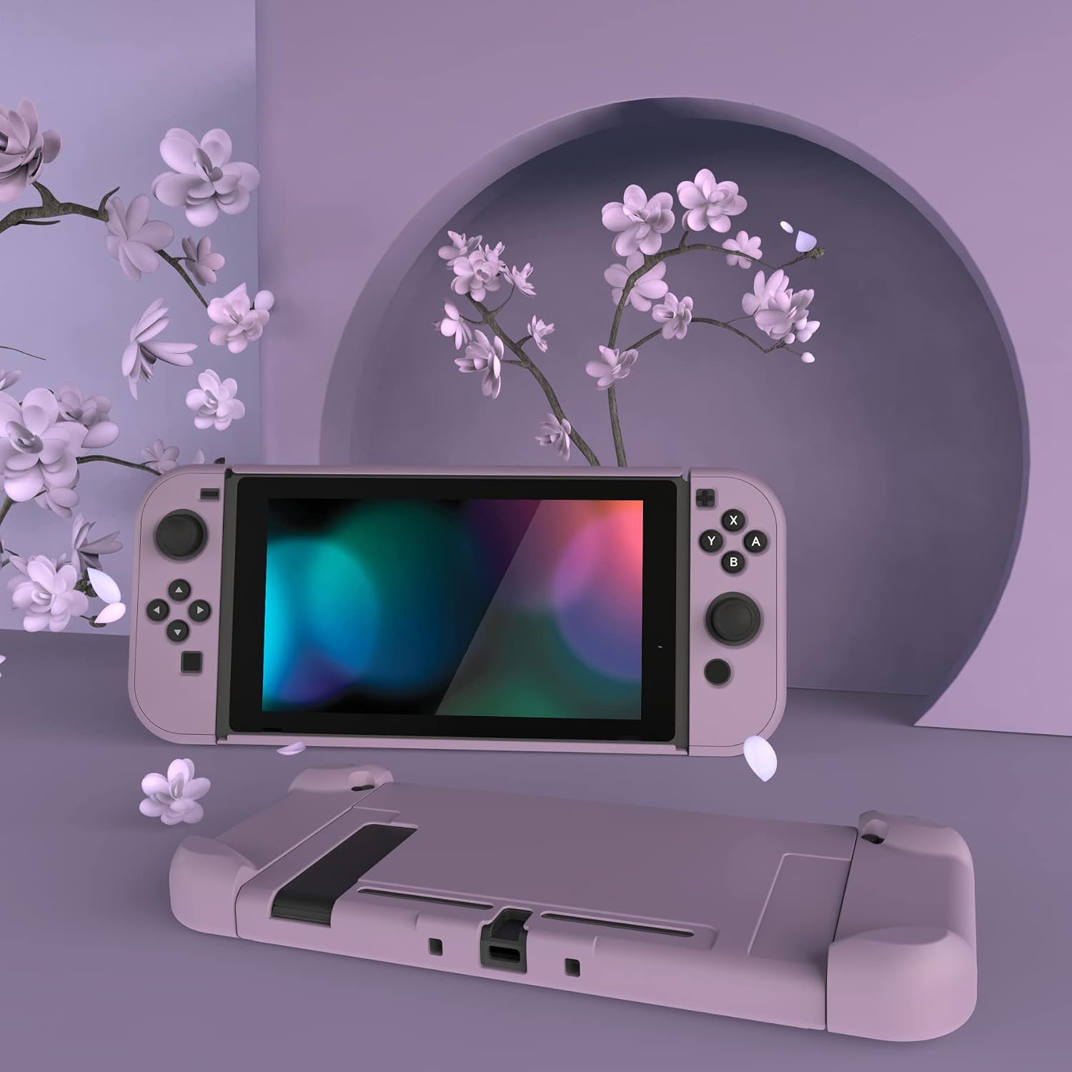 FUNDA PROTECTORA EXTREMERATE PLAYVITAL PARA NINTENDO SWITCH GRIS VIOLETA OSCURO - 4