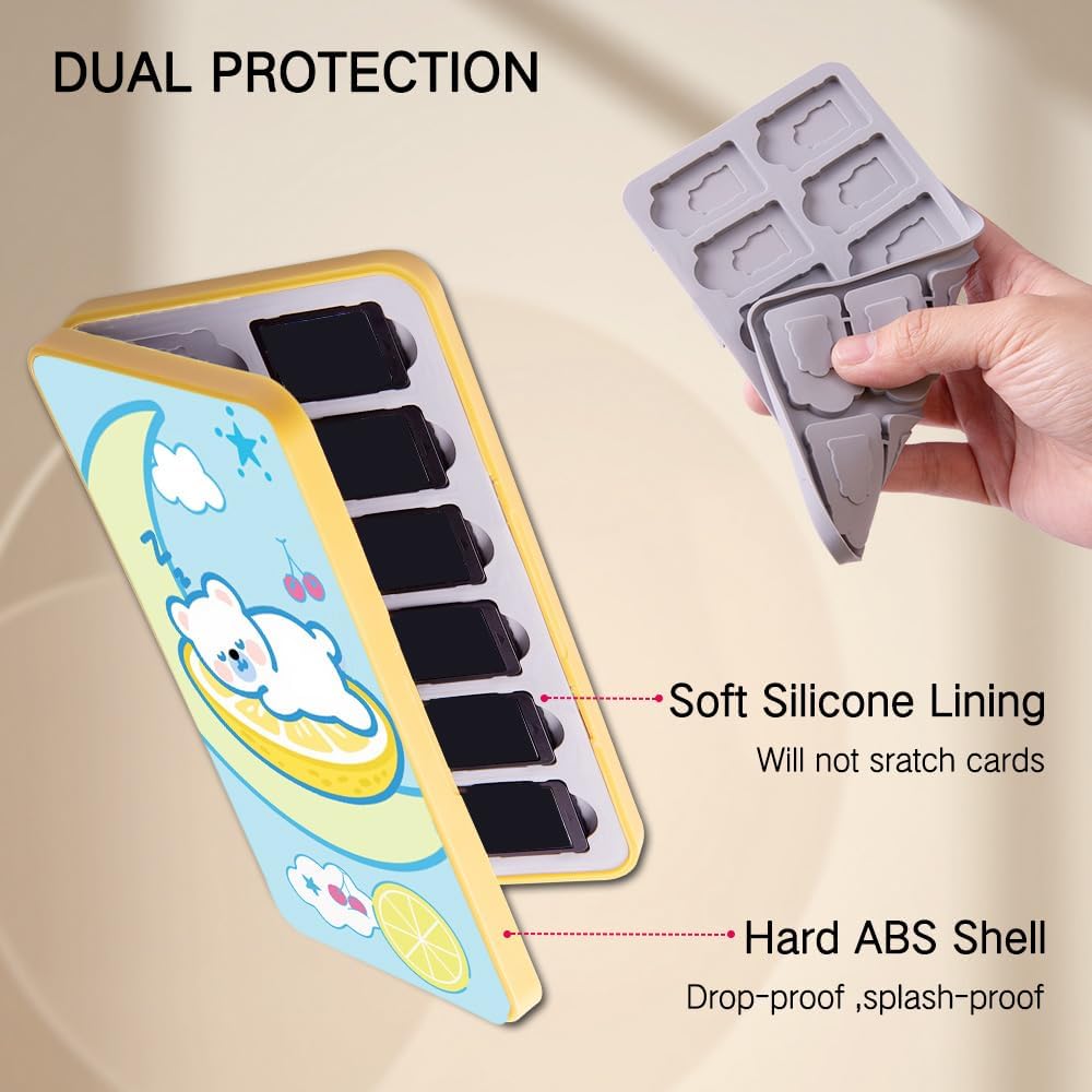 ESTUCHE PARA JUEGOS PERFECTSIGHT SWITCH COMPATIBLE CON NINTENDO SWITCH OLED Y SWITCH LITE 24 SLOTS DISEÑO MOON BIG EAR - 5
