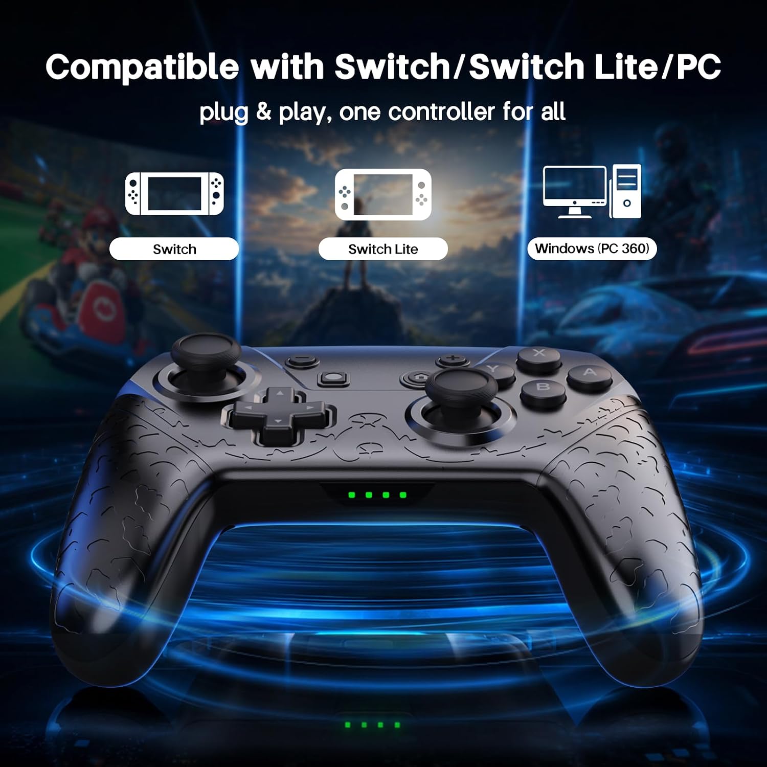 MANDO INALÁMBRICO YAEYE SWITCH PRO CON NFC AMIIBO Y BATERÍA 1000MAH PARA NINTENDO SWITCH/SWITCH LITE/SWITCH OLED/PC - 2