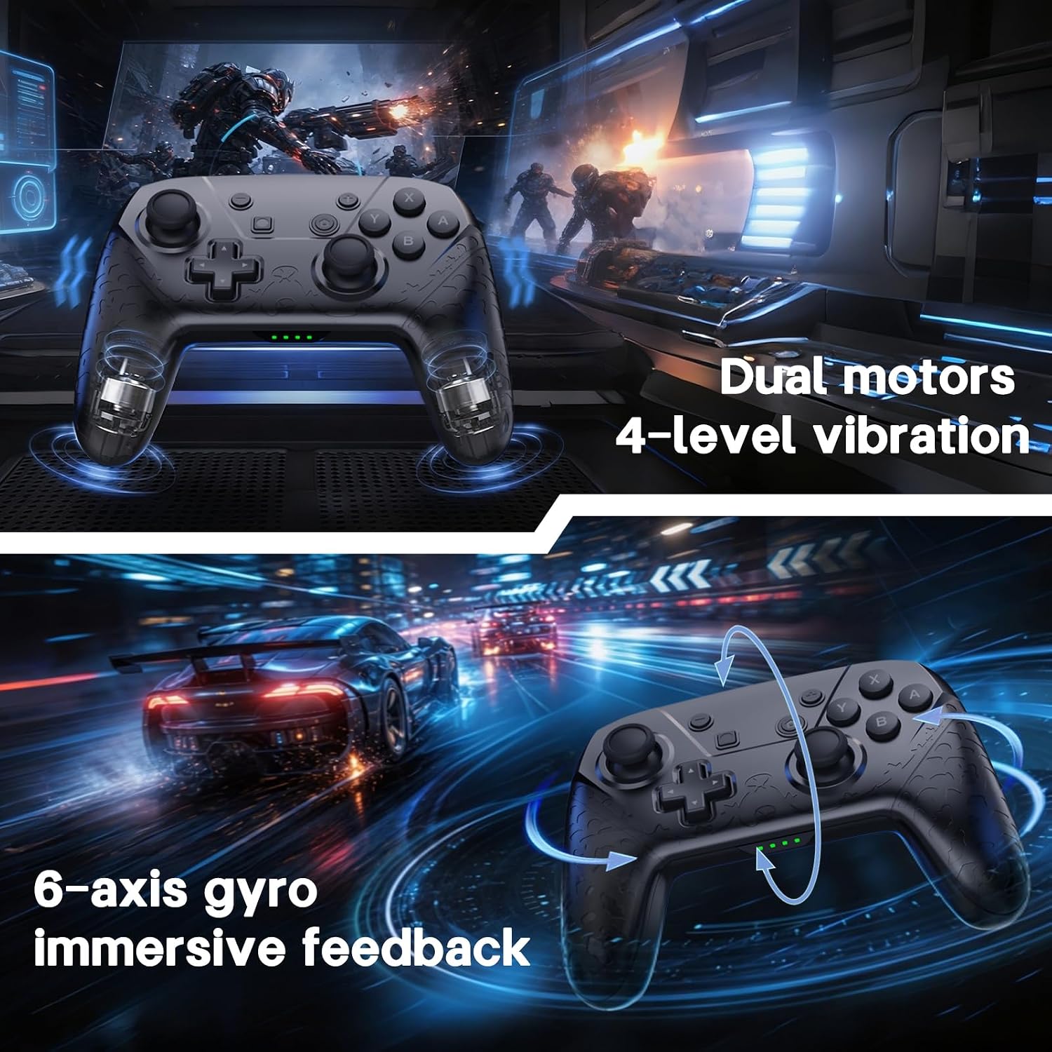 MANDO INALÁMBRICO YAEYE SWITCH PRO CON NFC AMIIBO Y BATERÍA 1000MAH PARA NINTENDO SWITCH/SWITCH LITE/SWITCH OLED/PC - 5