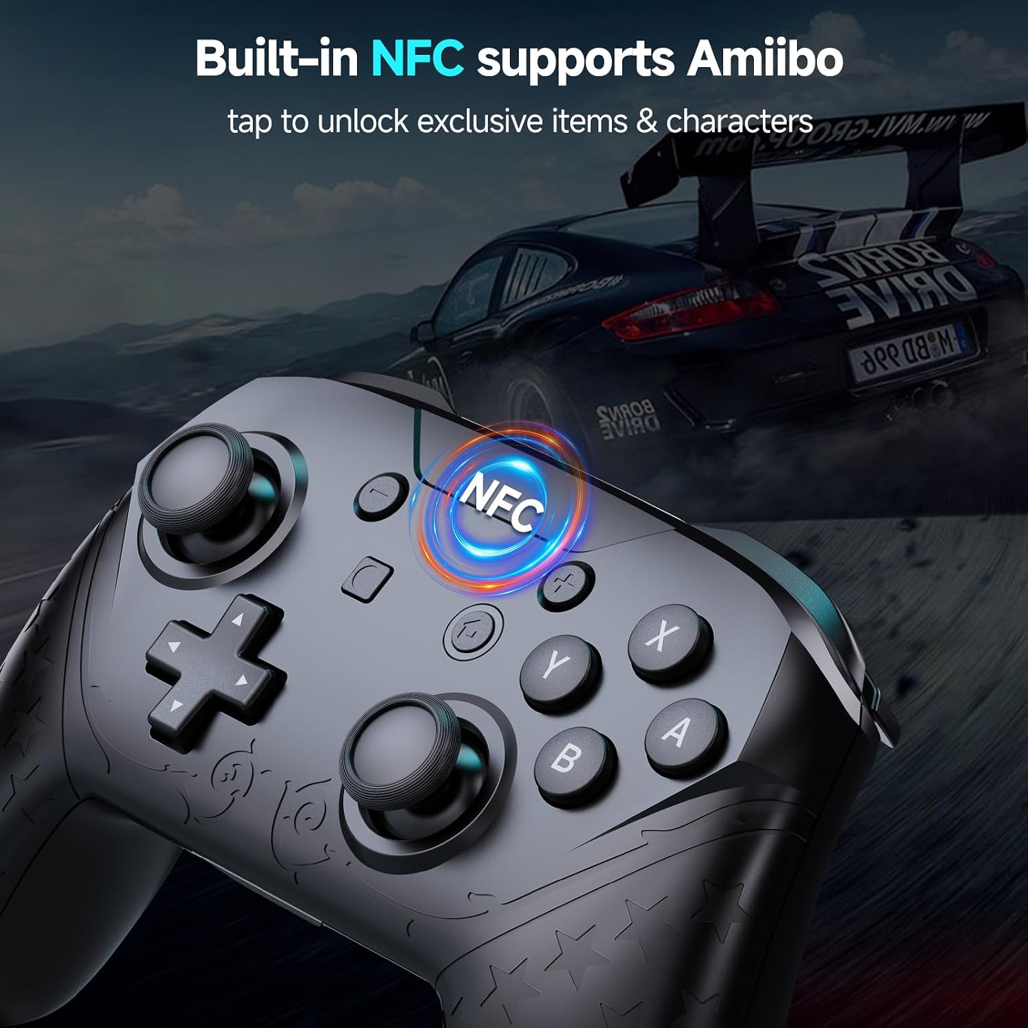 MANDO INALÁMBRICO YAEYE SWITCH PRO CON BLUETOOTH 5.0 Y NFC AMIIBO 1000MAH PARA NINTENDO SWITCH/SWITCH LITE/SWITCH OLED/PC - 4