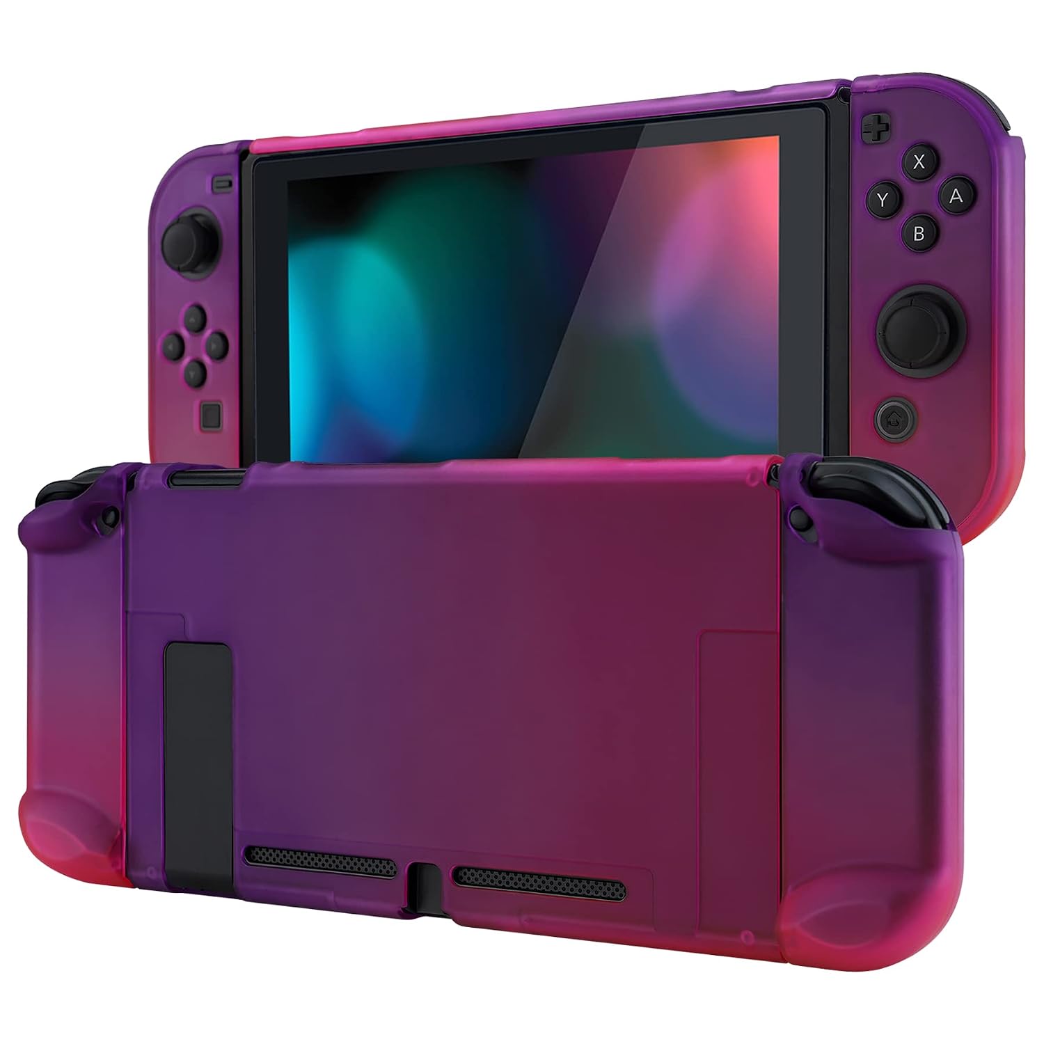 FUNDA RÍGIDA EXTREMERATE PLAYVITAL PARA NINTENDO SWITCH MORADO ROJO - 1