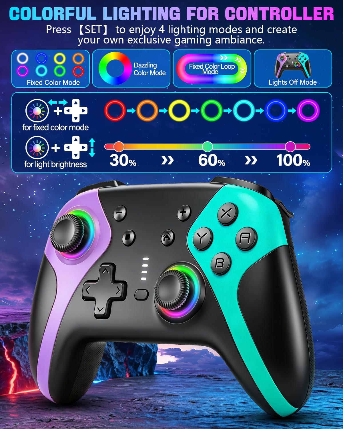 MANDO INALÁMBRICO GALODRMY PARA NINTENDO SWITCH/SWITCH OLED/SWITCH LITE/SWITCH 2 - 3