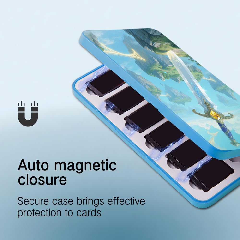 ESTUCHE PARA TARJETAS DE JUEGOS PERFECTSIGHT SWITCH 24 JUEGOS Y 48 MICRO SD AZUL - 4