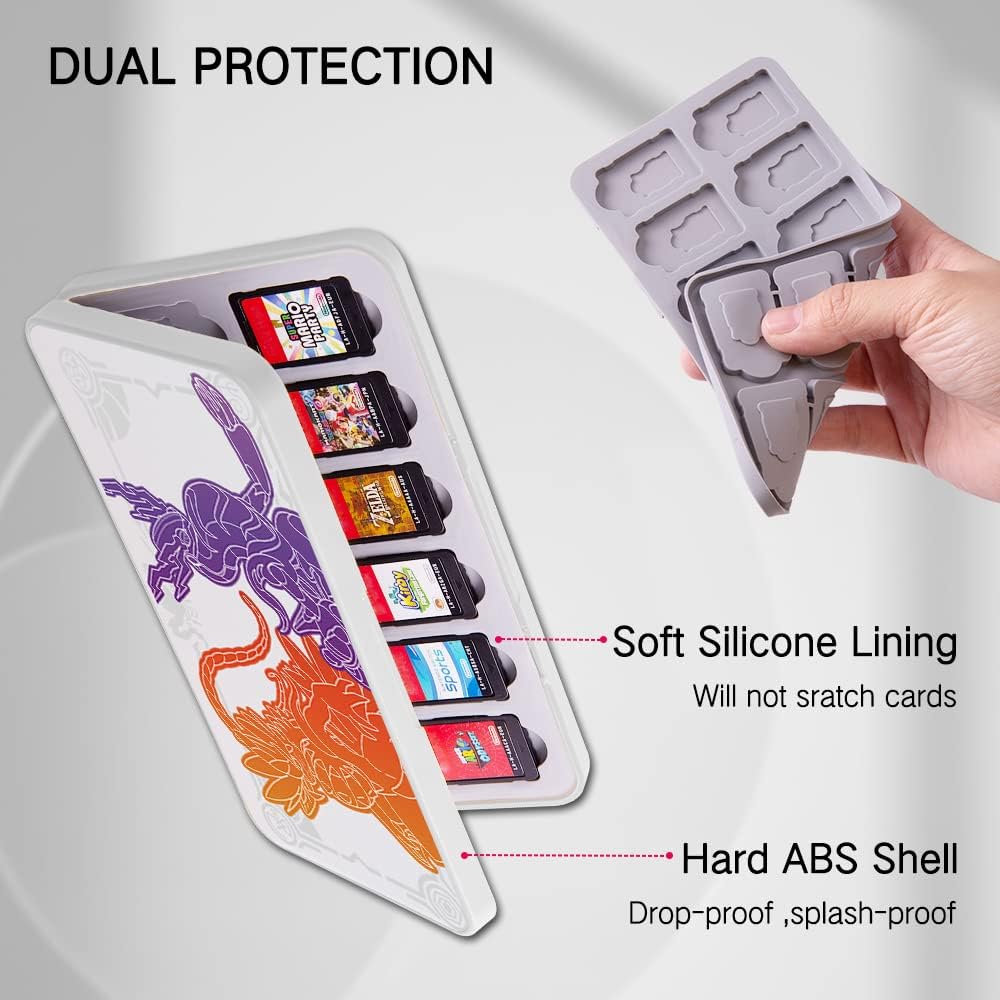 ESTUCHE PARA JUEGOS PERFECTSIGHT COMPATIBLE CON NINTENDO SWITCH OLED Y SWITCH LITE 24 RANURAS COLOR BLANCO HUESO - 5