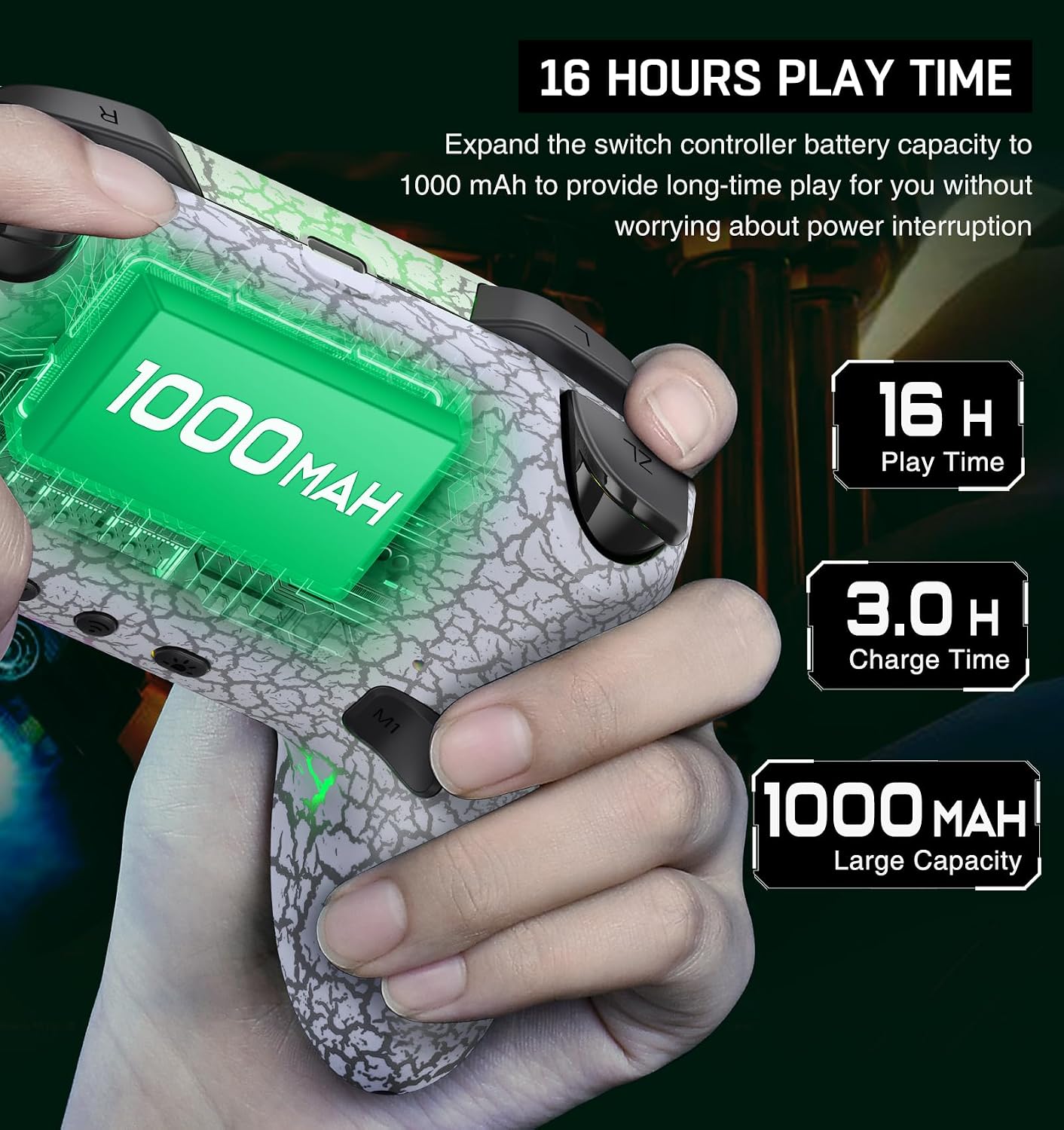 CONTROL INALÁMBRICO ELISWEEN PARA NINTENDO SWITCH Y OTROS DISPOSITIVOS CON LUZ RGB Y FUNCIÓN PROGRAMABLE - 2