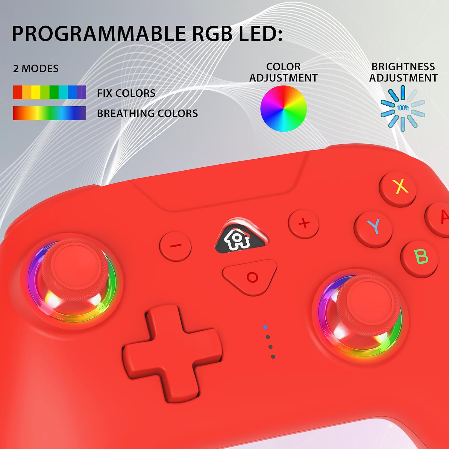 MANDO INALÁMBRICO SUBSONIC SWITCH Y SWITCH 2 LED PRO ROJO - 5