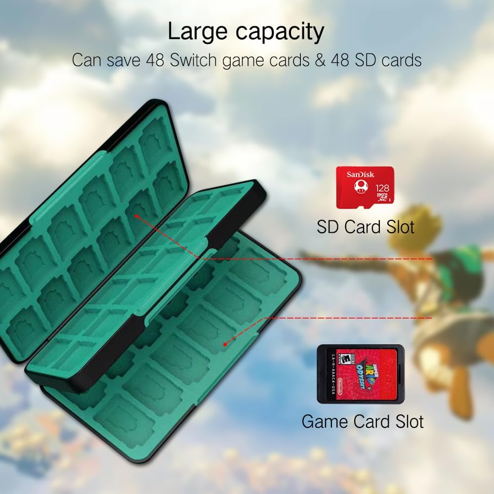 ESTUCHE PARA TARJETAS DE JUEGO PERFECTSIGHT 48 RANURAS PARA NINTENDO SWITCH OLED/LITE NEGRO - 2