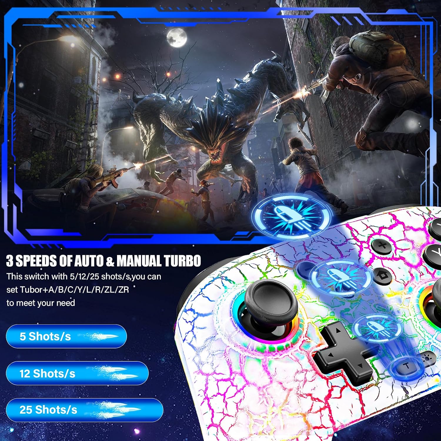 CONTROL PARA NINTENDO SWITCH DBEPANK COMPATIBLE CON SWITCH/SWITCH 2/SWITCH LITE/SWITCH OLED - 4