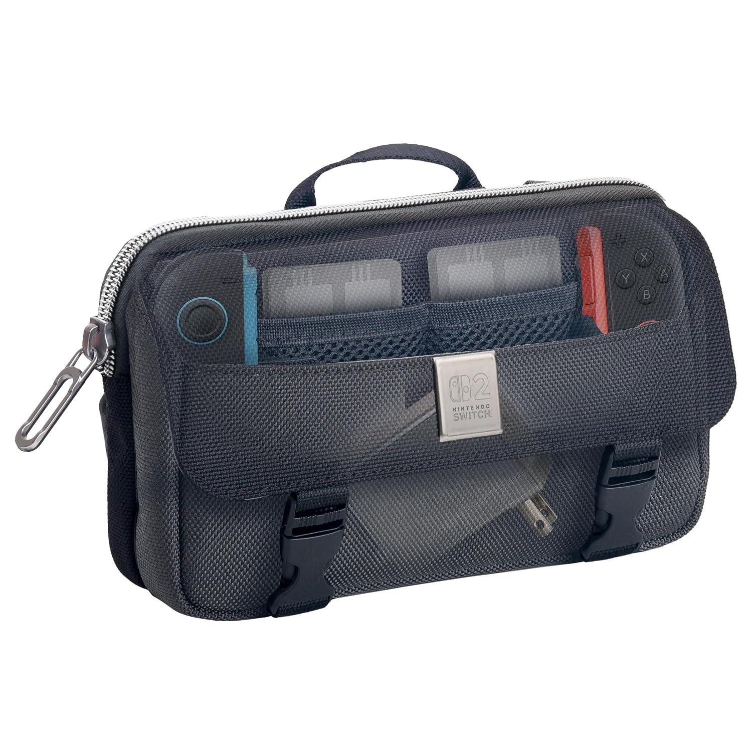 FUNDA R.D.S. INDUSTRIES GAME TRAVELER DELUXE PARA NINTENDO SWITCH Y SWITCH OLED NEGRA HORIZONTAL - 4