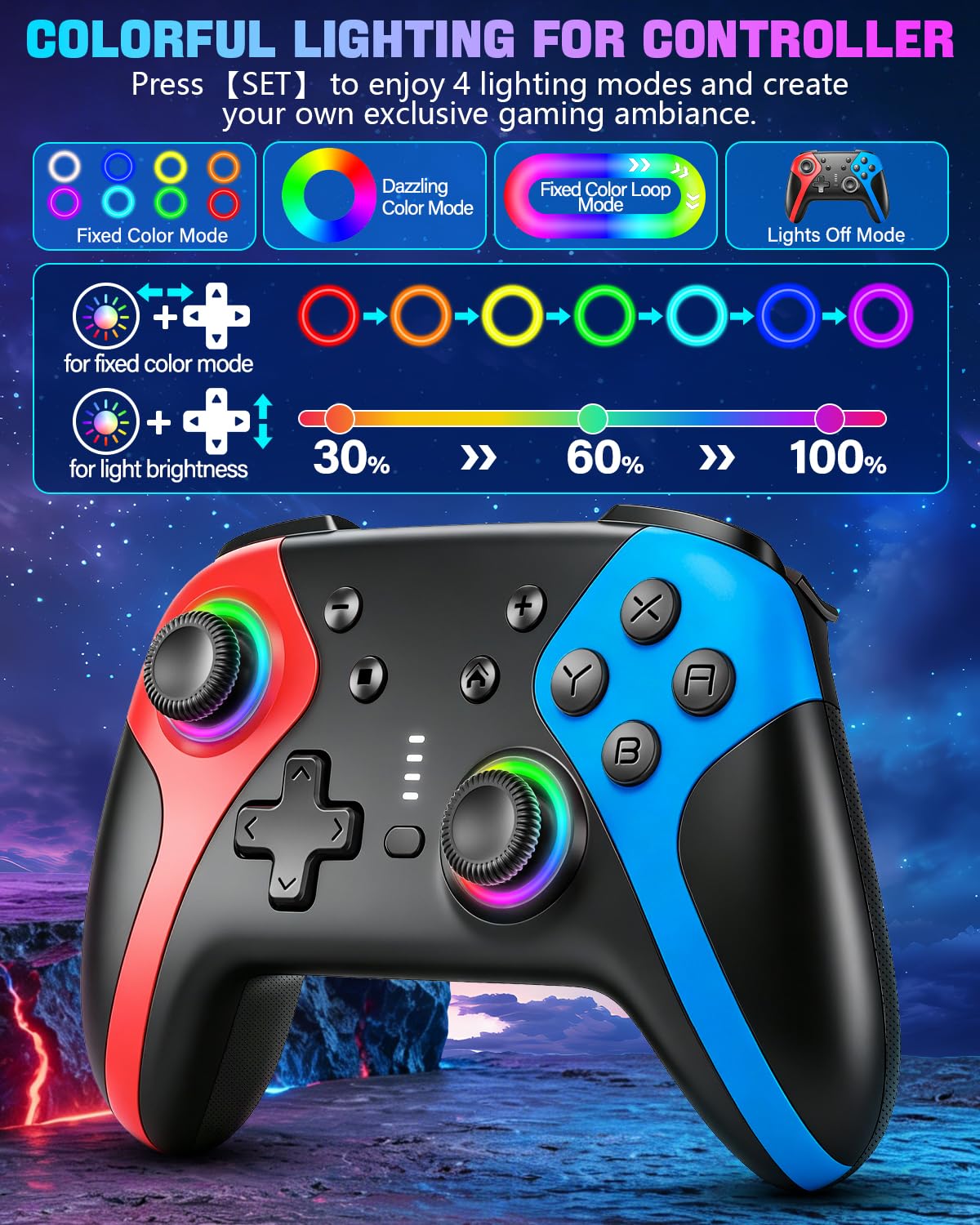 MANDO INALÁMBRICO GALODRMY PARA NINTENDO SWITCH/SWITCH OLED/SWITCH LITE/SWITCH 2 - 3