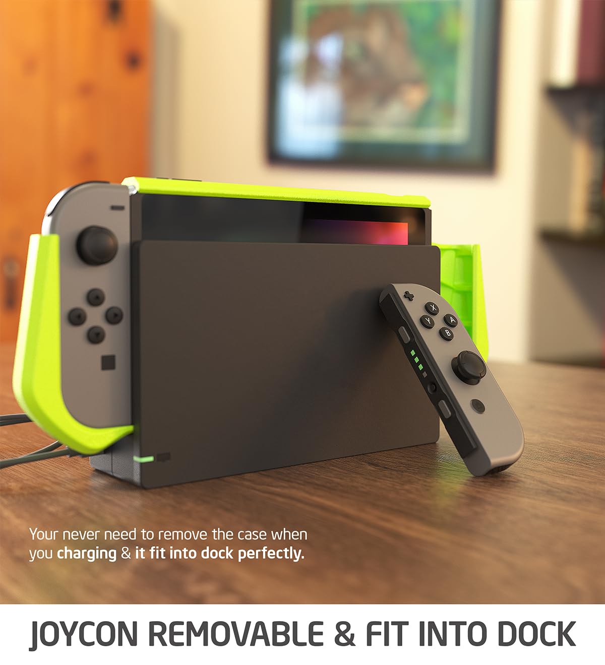 FUNDA MUMBA BLADE SERIES PARA NINTENDO SWITCH 2017 VERDE CON AGARRE TPU - 3