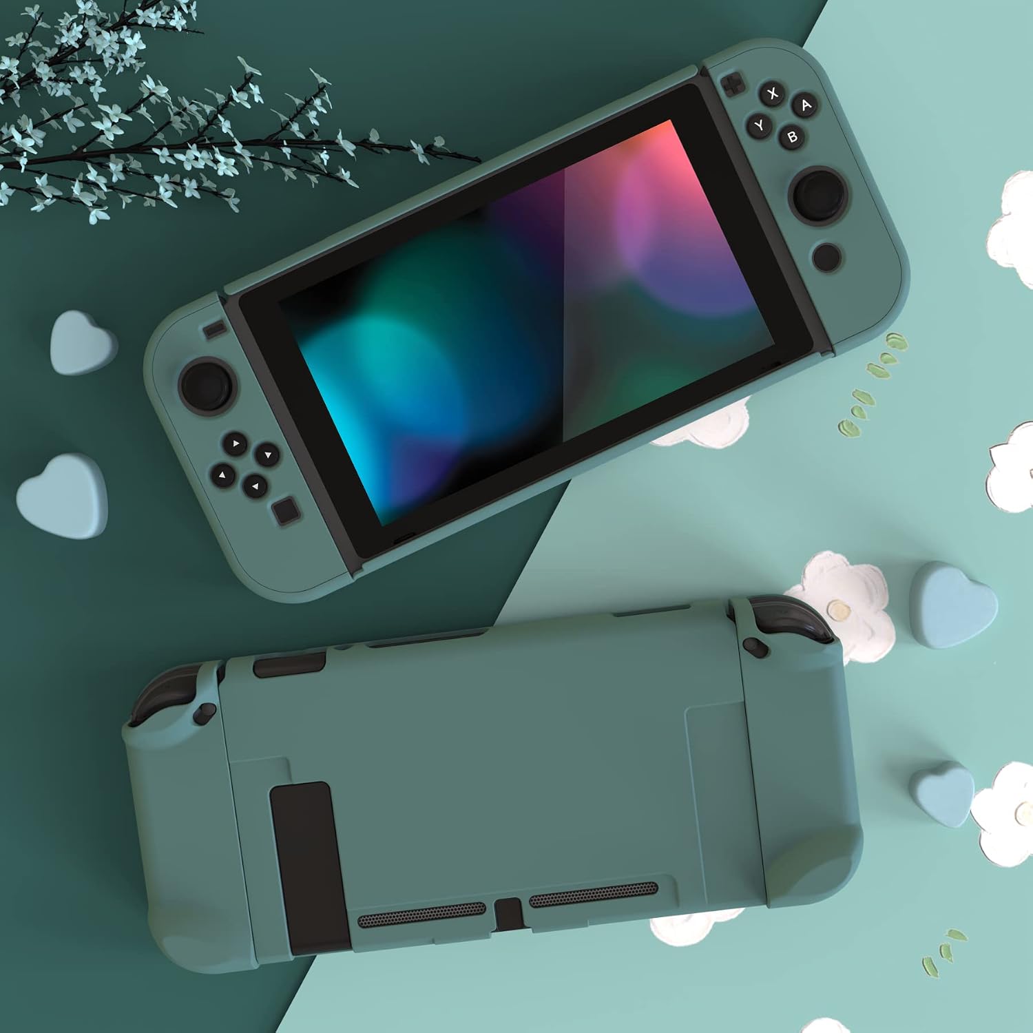 FUNDA PROTECTORA EXTREMERATE PLAYVITAL PARA NINTENDO SWITCH HUNTER GREEN - 3