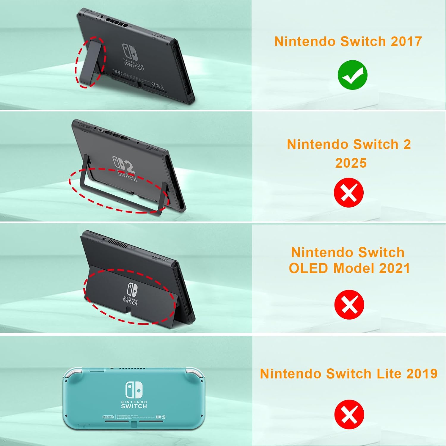 FUNDA PROTECTORA DE SILICONA FINTIE PARA NINTENDO SWITCH 2017 - 2