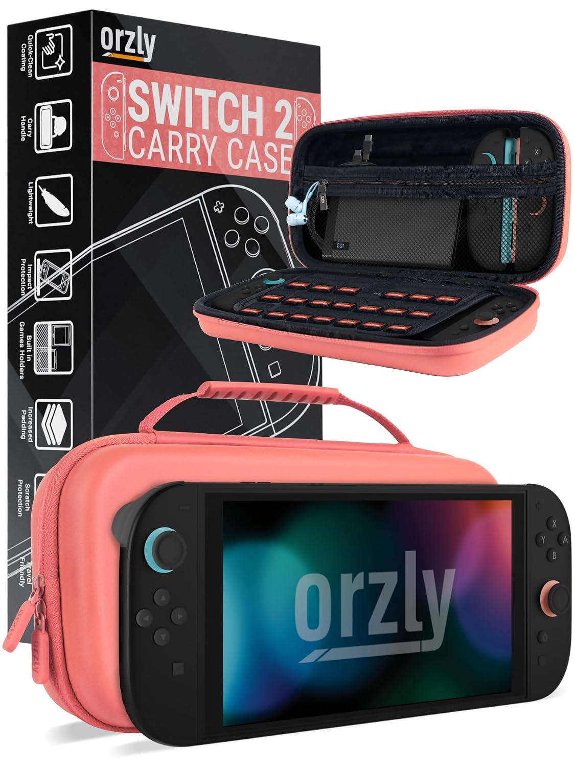 FUNDA ORZLY PARA NINTENDO SWITCH 2 CON PROTECCIÓN Y ALMACENAMIENTO - 1