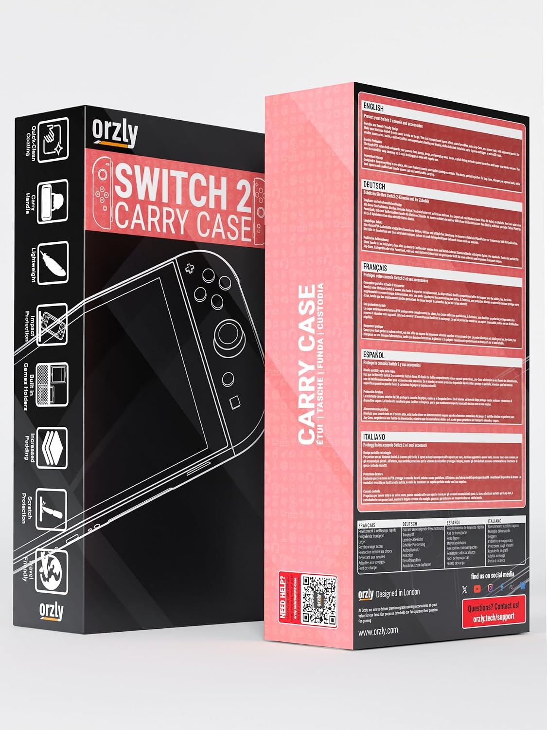 FUNDA ORZLY PARA NINTENDO SWITCH 2 CON PROTECCIÓN Y ALMACENAMIENTO - 3