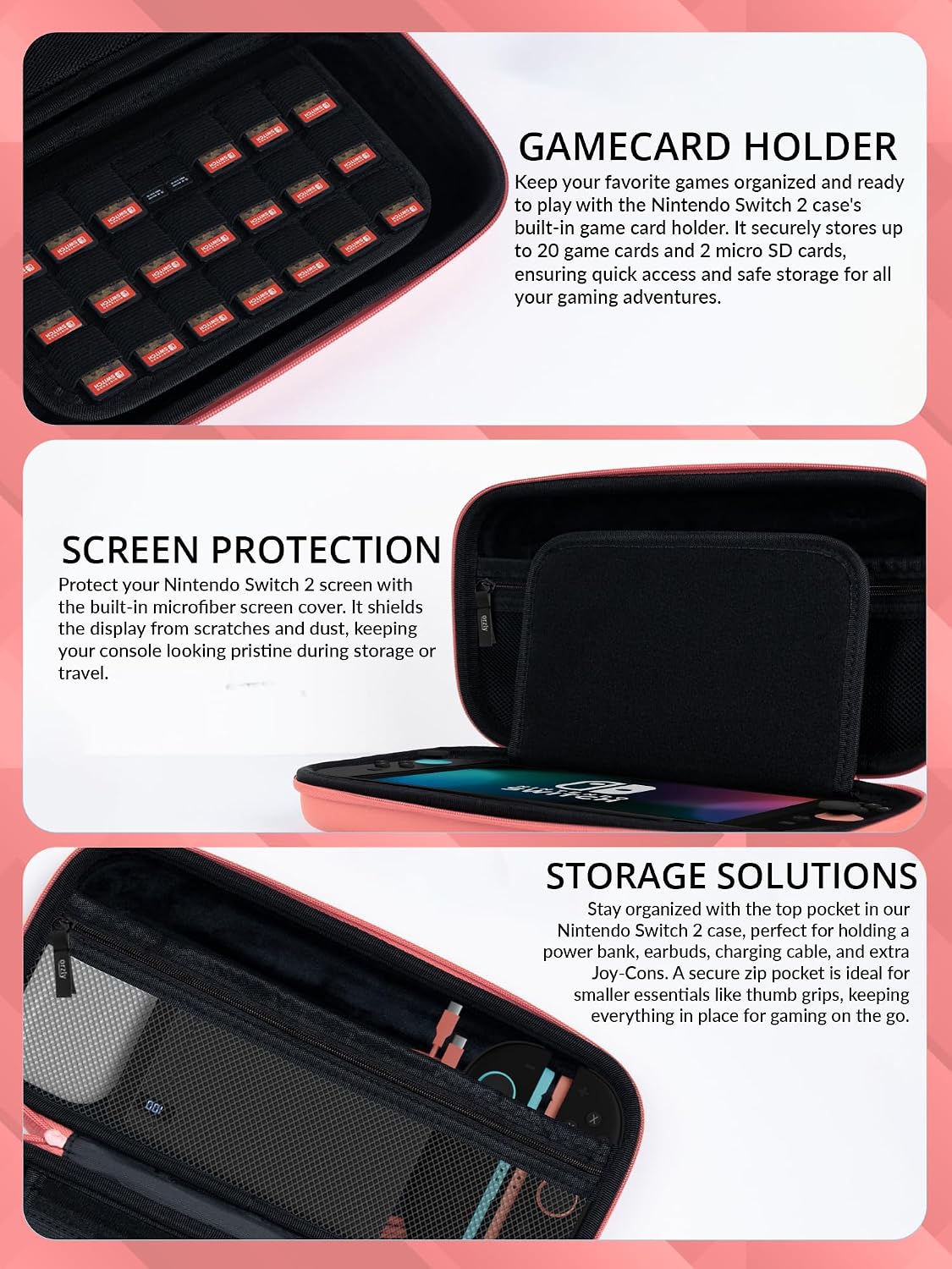 FUNDA ORZLY PARA NINTENDO SWITCH 2 CON PROTECCIÓN Y ALMACENAMIENTO - 5