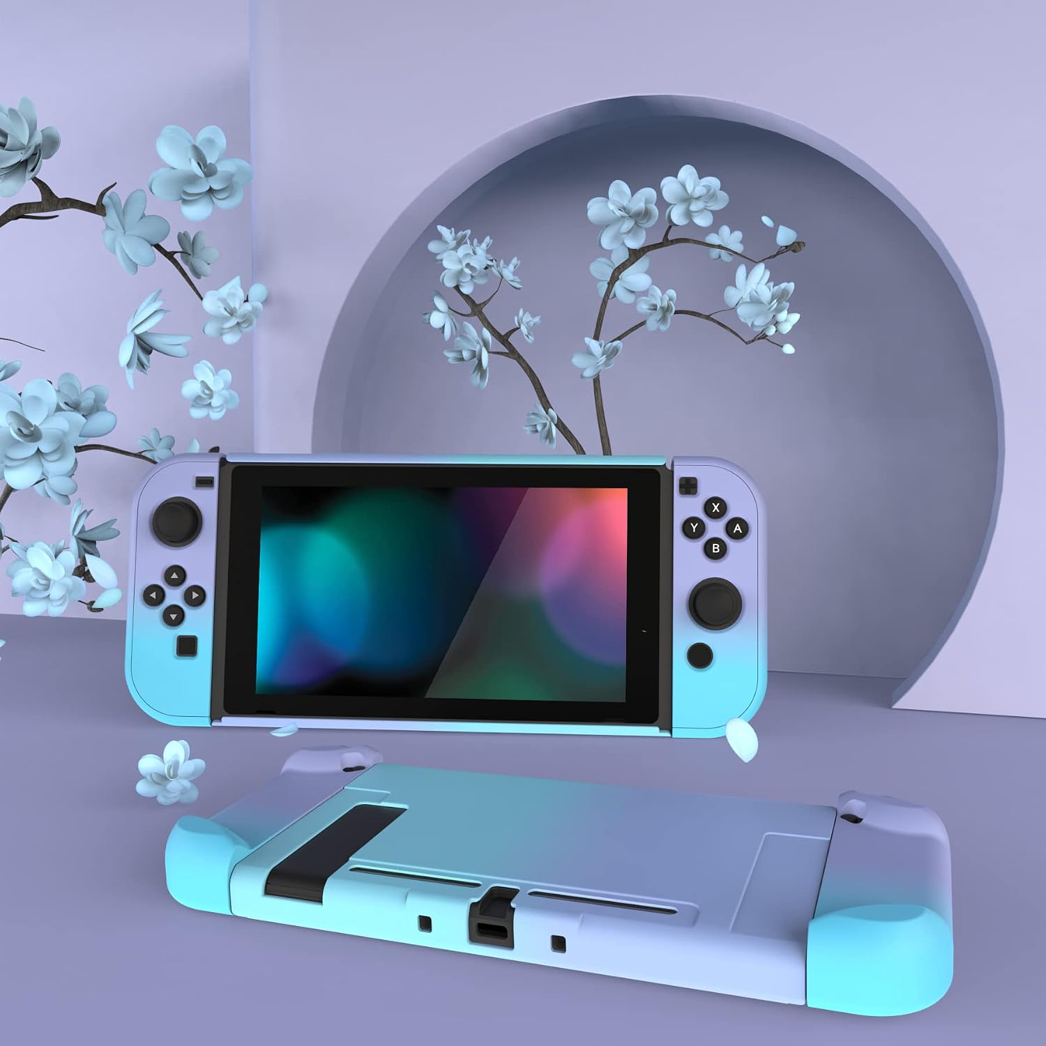 FUNDA PROTECTORA EXTREMERATE PLAYVITAL PARA NINTENDO SWITCH COLOR VIOLETA DEGRADADO - 4