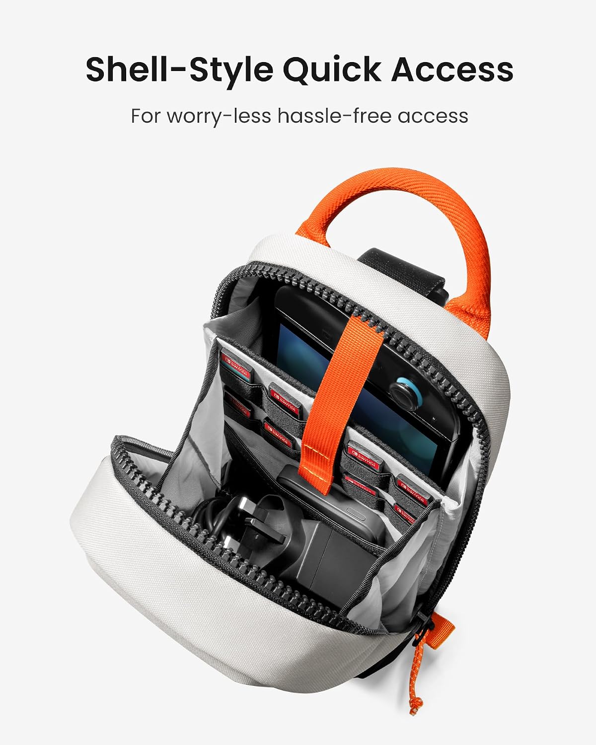 BOLSO TOMTOC SLING PARA NINTENDO SWITCH 2 CON 8 RANURAS PARA TARJETAS DE JUEGO - 3