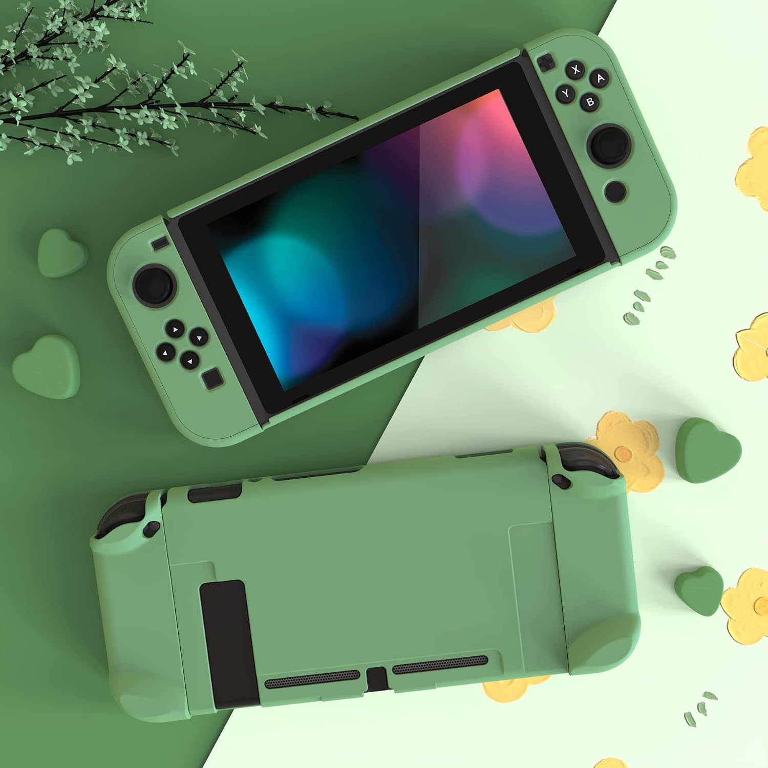 FUNDA PROTECTORA EXTREMERATE PLAYVITAL PARA NINTENDO SWITCH MATCHA VERDE - 3