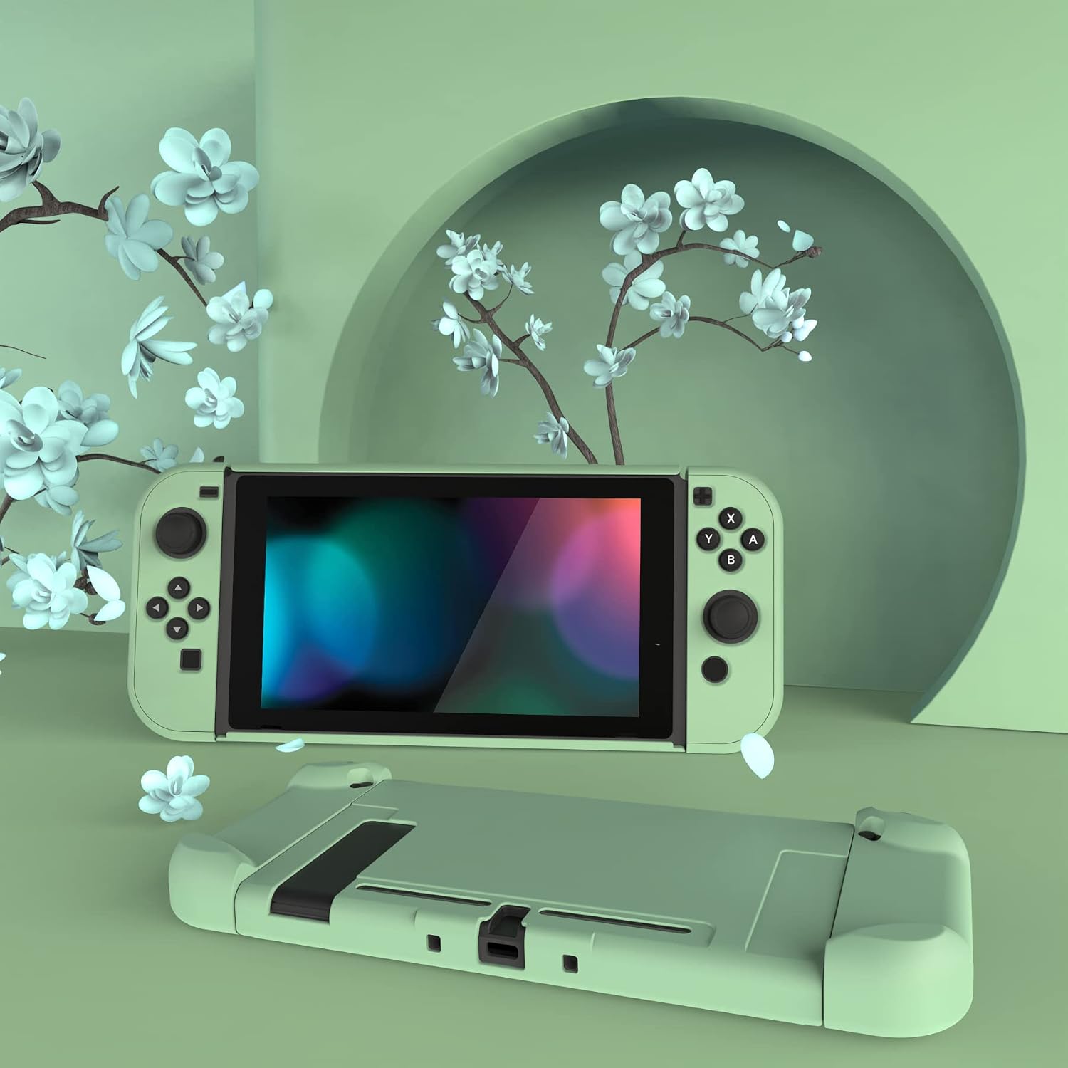 FUNDA PROTECTORA EXTREMERATE PLAYVITAL PARA NINTENDO SWITCH MATCHA VERDE - 4