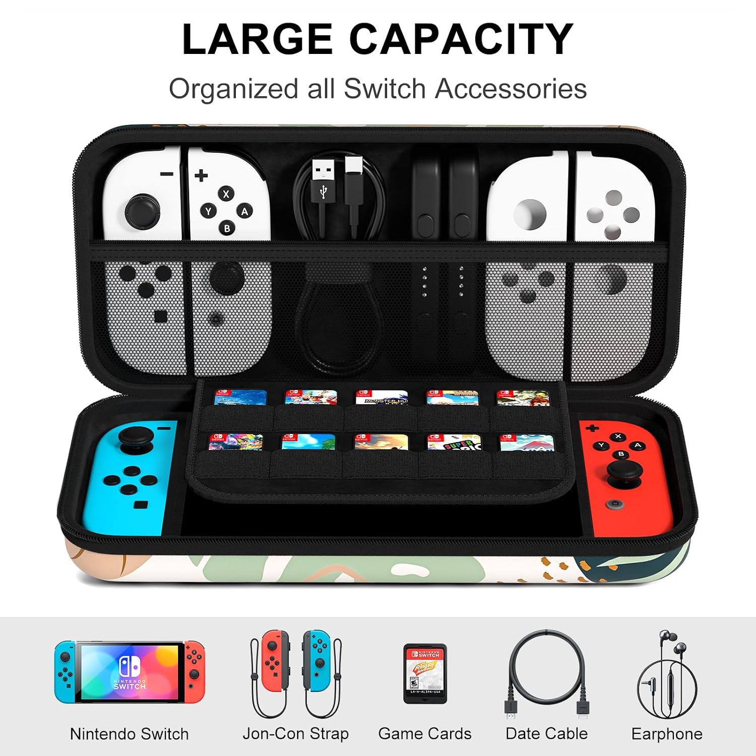 FUNDA RÍGIDA NPOOYI PARA NINTENDO SWITCH OLED 2021/2017 - 3