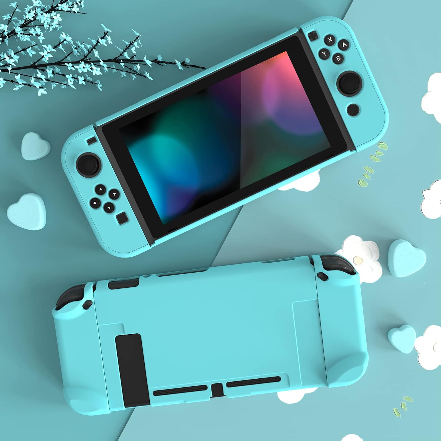 FUNDA PROTECTORA EXTREMERATE PLAYVITAL PARA NINTENDO SWITCH COLOR AZUL CIELO - 3