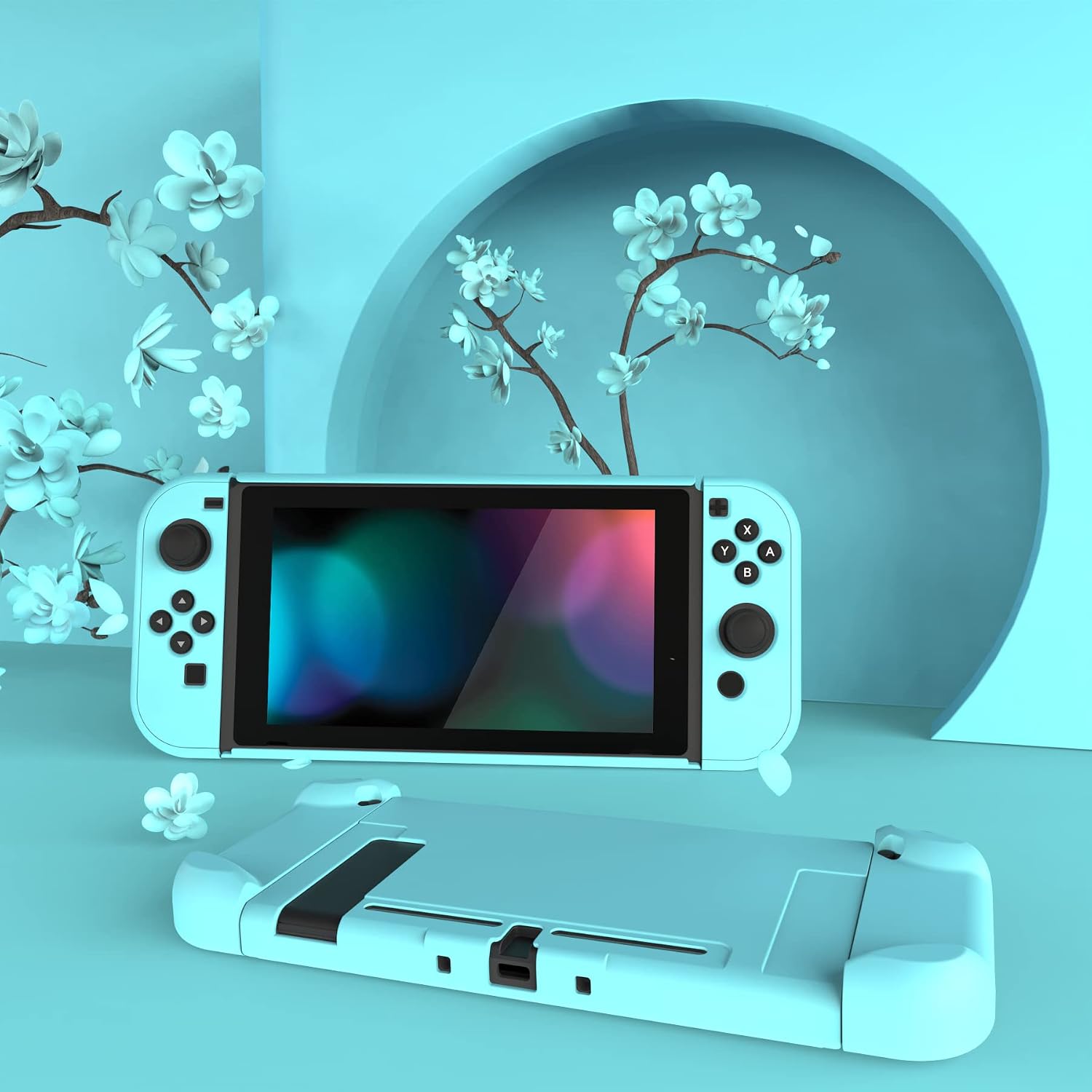 FUNDA PROTECTORA EXTREMERATE PLAYVITAL PARA NINTENDO SWITCH COLOR AZUL CIELO - 4