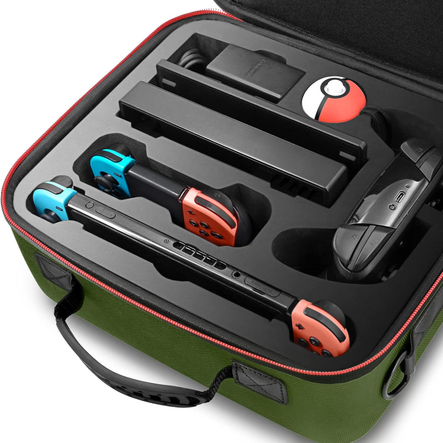 ESTUCHE RÍGIDO VORI PARA NINTENDO SWITCH Y SWITCH OLED 2021 VERDE - 5