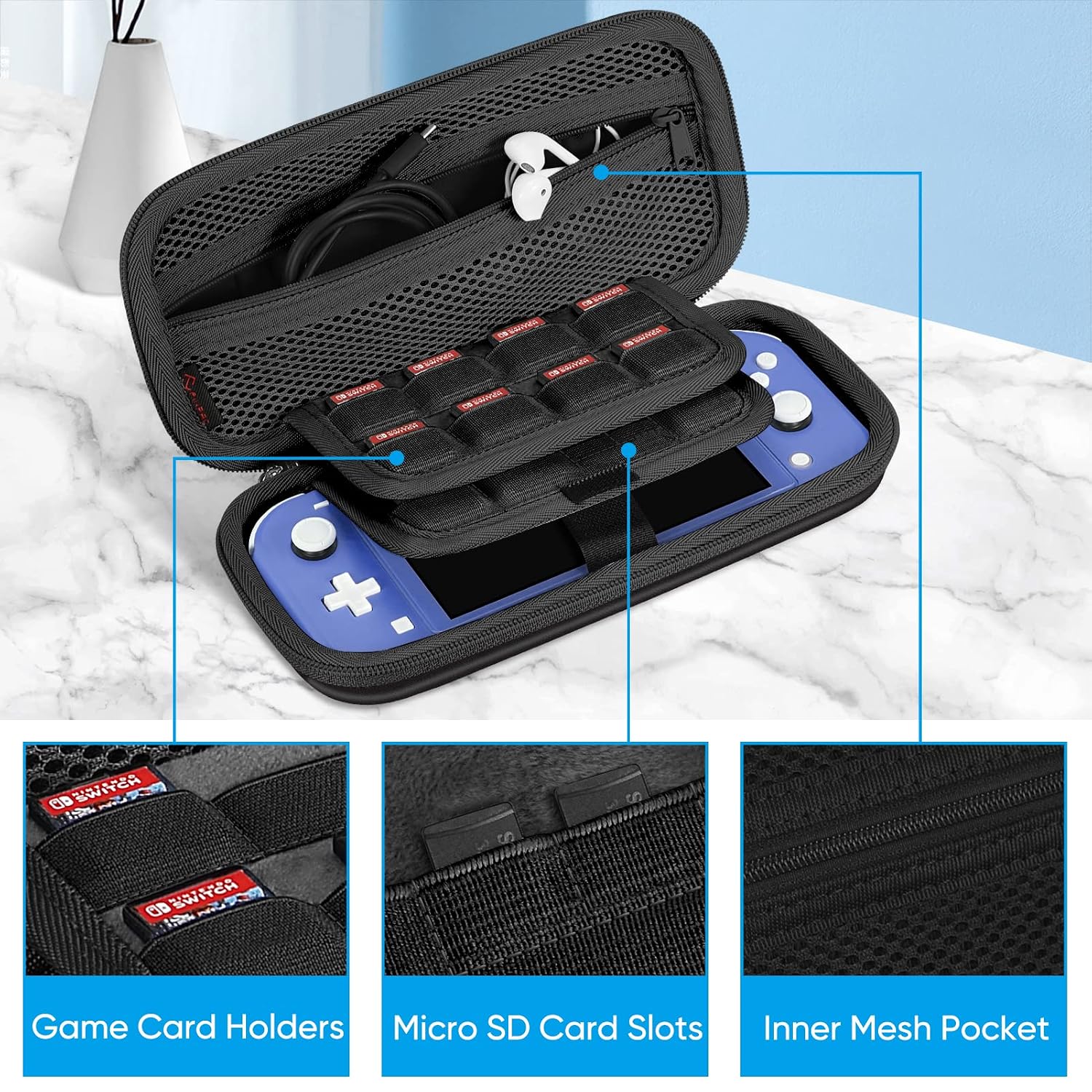 ESTUCHE PROTECTOR FINTIE PARA NINTENDO SWITCH LITE 2019 - 3