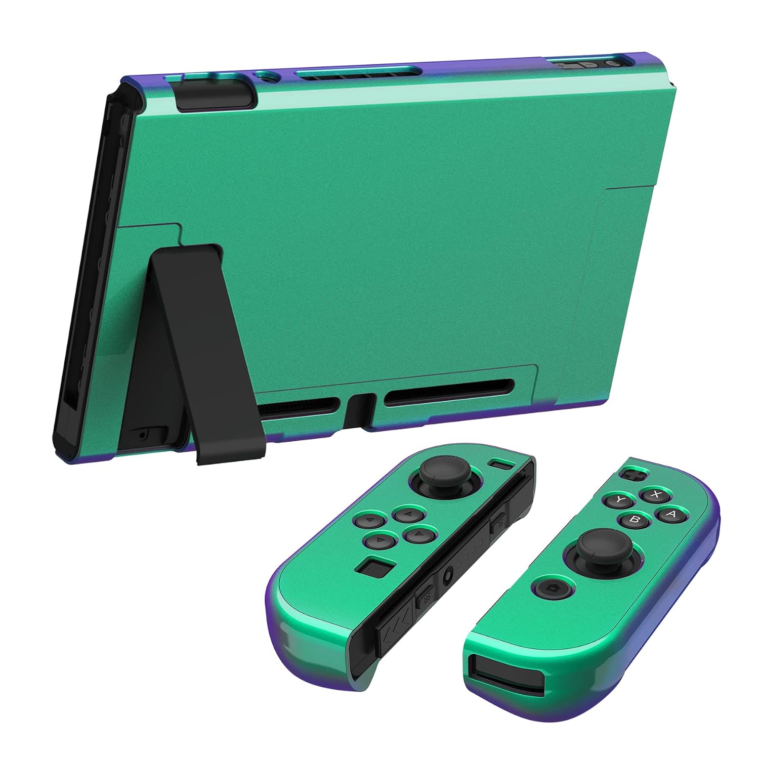 FUNDA PROTECTORA EXTREMERATE PLAYVITAL PARA NINTENDO SWITCH CHAMELEON VERDE PÚRPURA - 5