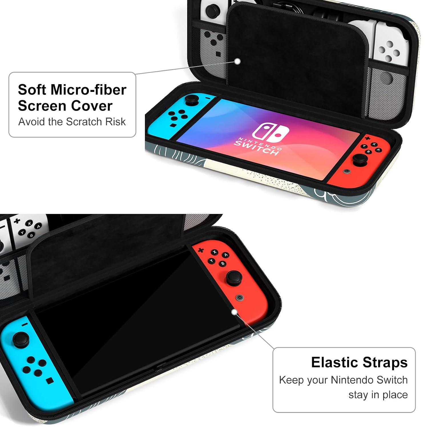 FUNDA RÍGIDA NPOOYI PARA NINTENDO SWITCH OLED 2021/2017 - 4