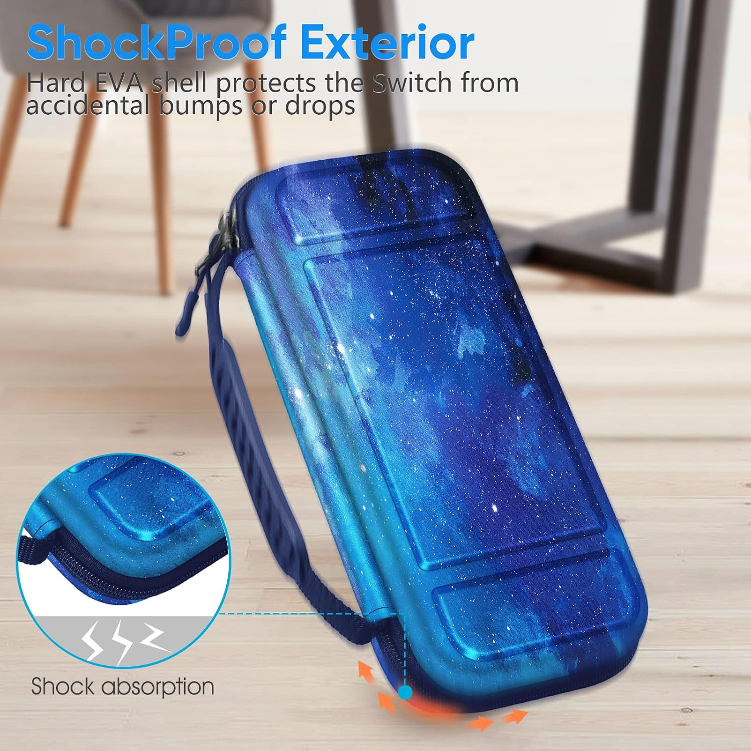 ESTUCHE PROTECTOR FINTIE PARA NINTENDO SWITCH LITE 2019 COLOR CIELO ESTRELLADO - 5