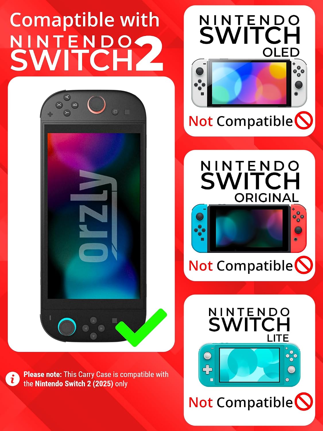 FUNDA ORZLY PARA NINTENDO SWITCH 2 7.9 PULGADAS - 2