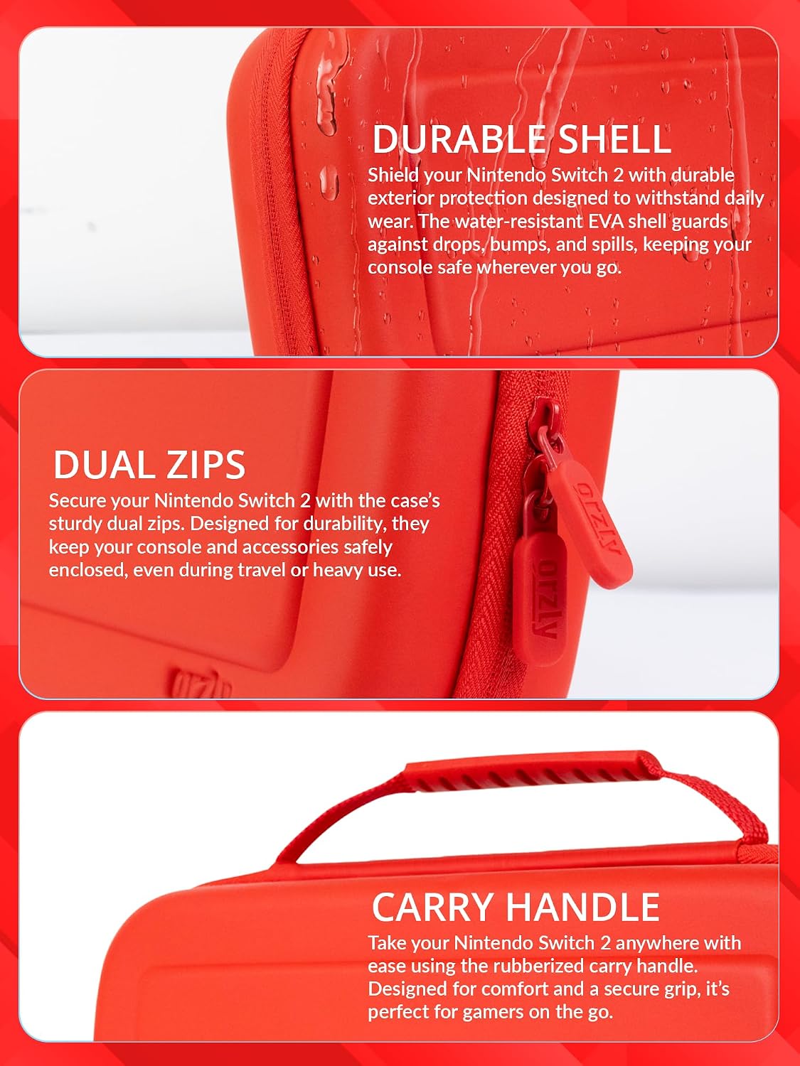 FUNDA ORZLY PARA NINTENDO SWITCH 2 7.9 PULGADAS - 4