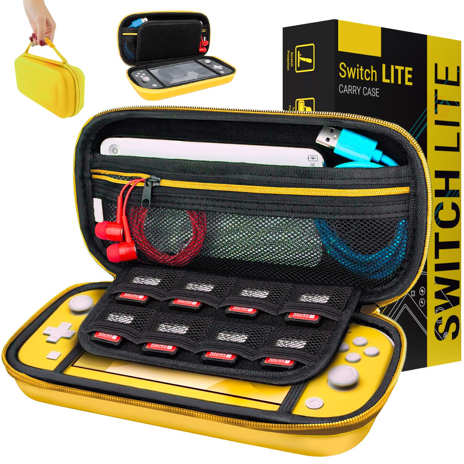 FUNDA ORZLY PARA NINTENDO SWITCH LITE AMARILLO - 1