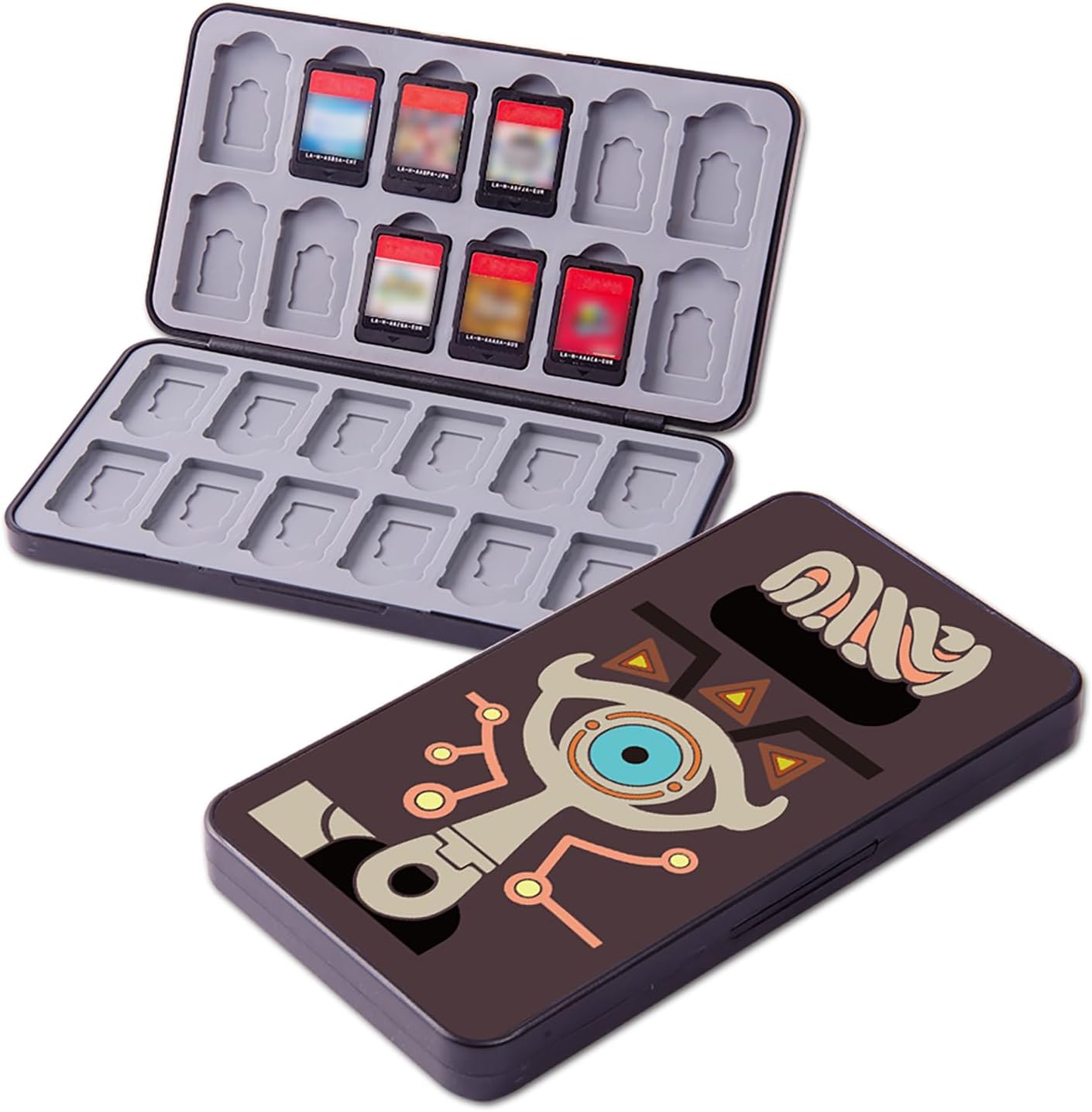 ESTUCHE PARA TARJETAS DE JUEGO PERFECTSIGHT PARA NINTENDO SWITCH Y SWITCH LITE, 24 RANURAS, DISEÑO OJO - 1