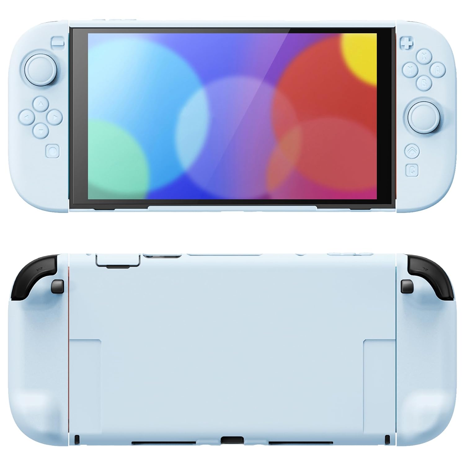 FUNDA RÍGIDA PLAYVITAL PARA NINTENDO SWITCH 2 CON SOPORTE EXTRA Y TAPAS PARA JOYSTICK COLOR AZUL CIELO - 1