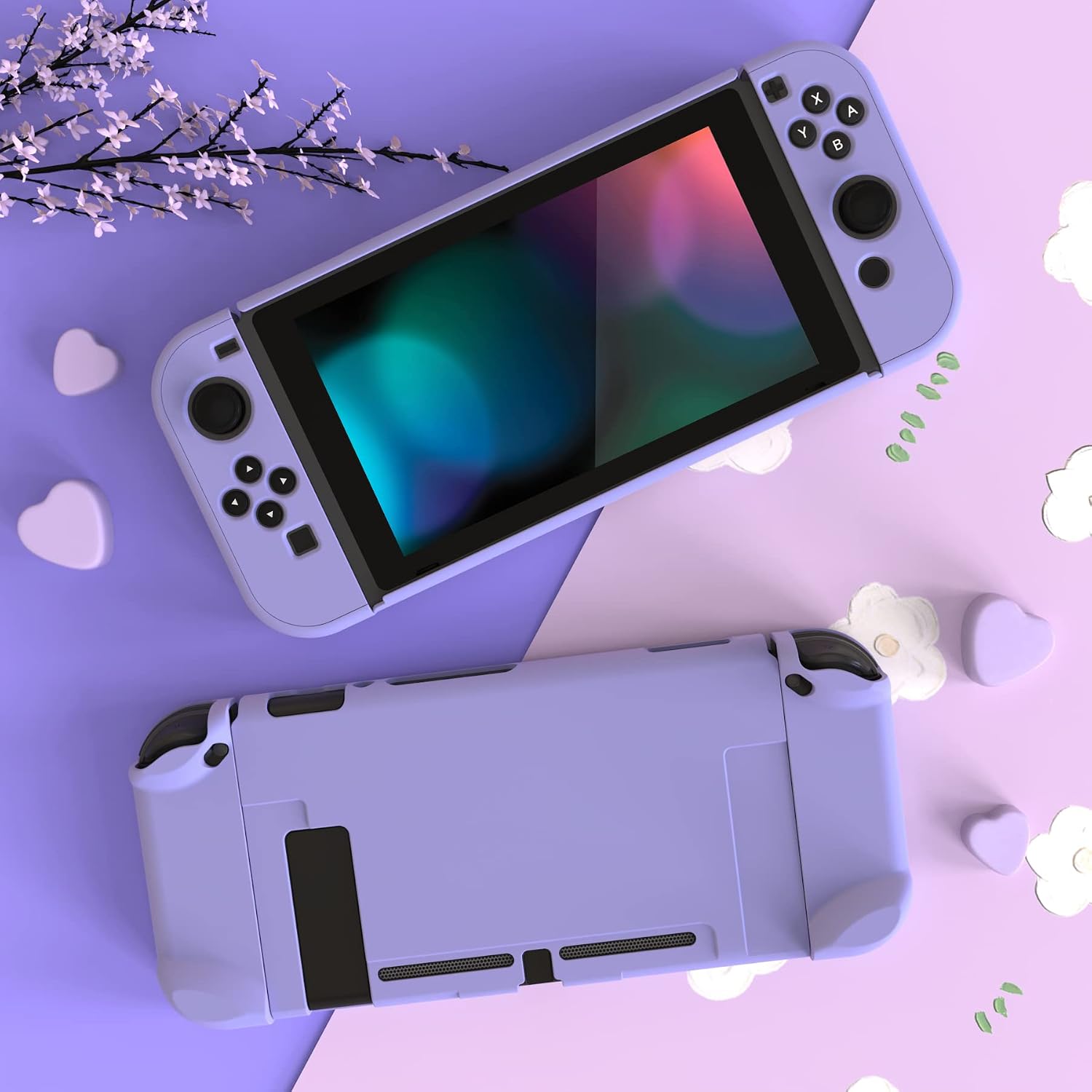 FUNDA PROTECTORA EXTREMERATE PLAYVITAL PARA NINTENDO SWITCH VIOLETA CLARO - 3