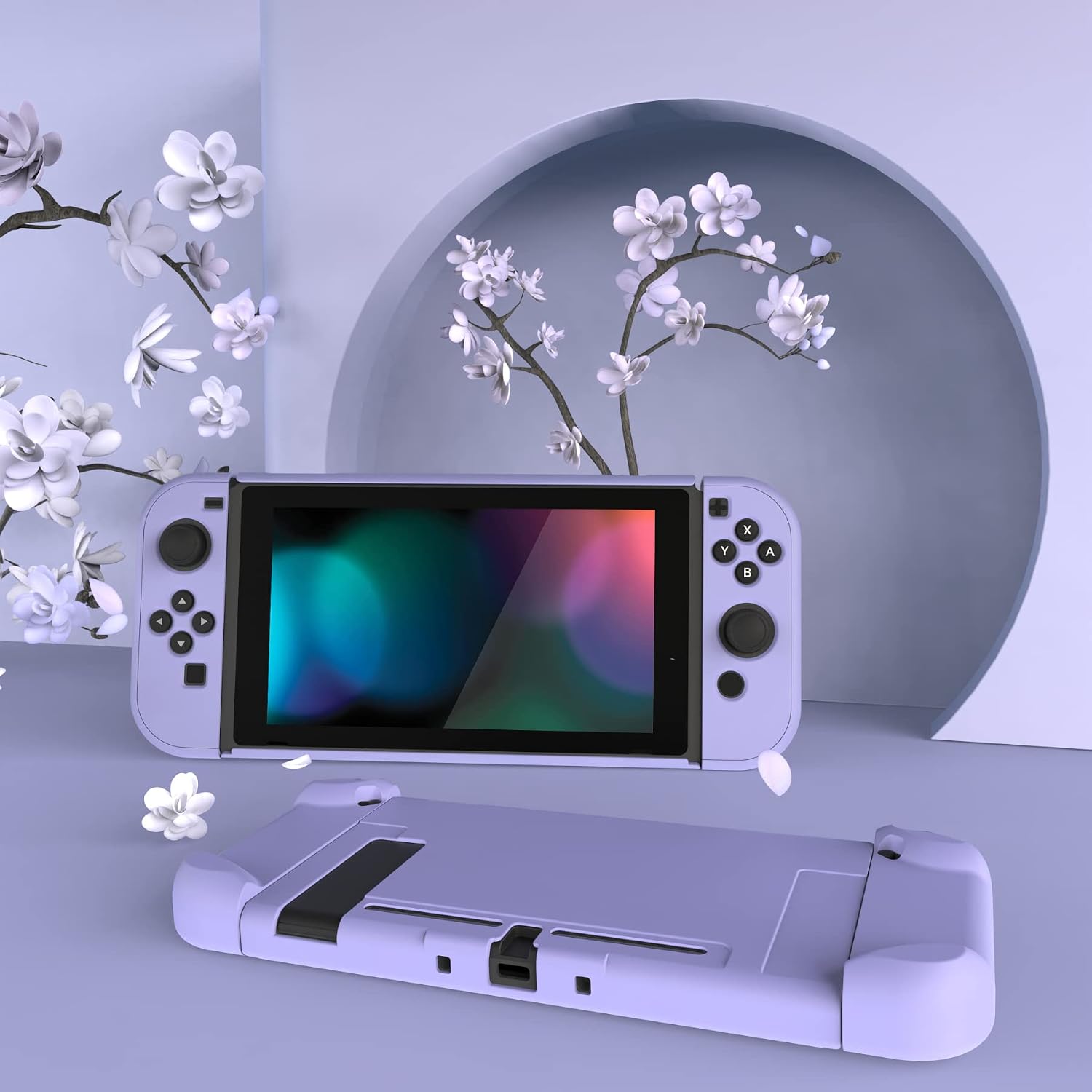 FUNDA PROTECTORA EXTREMERATE PLAYVITAL PARA NINTENDO SWITCH VIOLETA CLARO - 4