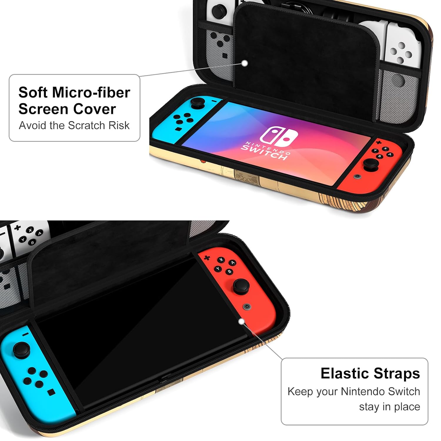 FUNDA RÍGIDA NPOOYI PARA NINTENDO SWITCH OLED 2021/2017 - 4