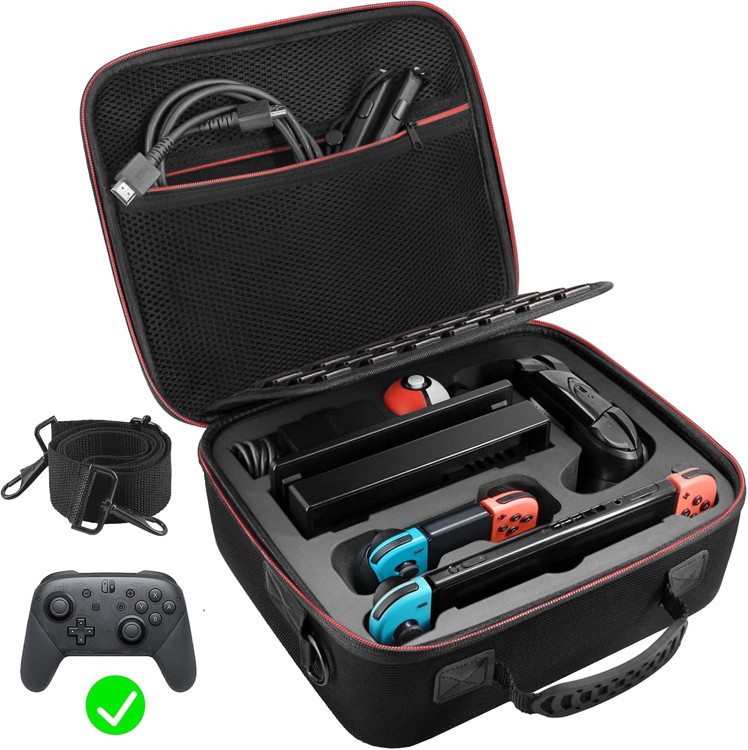 ESTUCHE PROTECTOR VORI PARA NINTENDO SWITCH Y SWITCH OLED 2021 NEGRO - 1