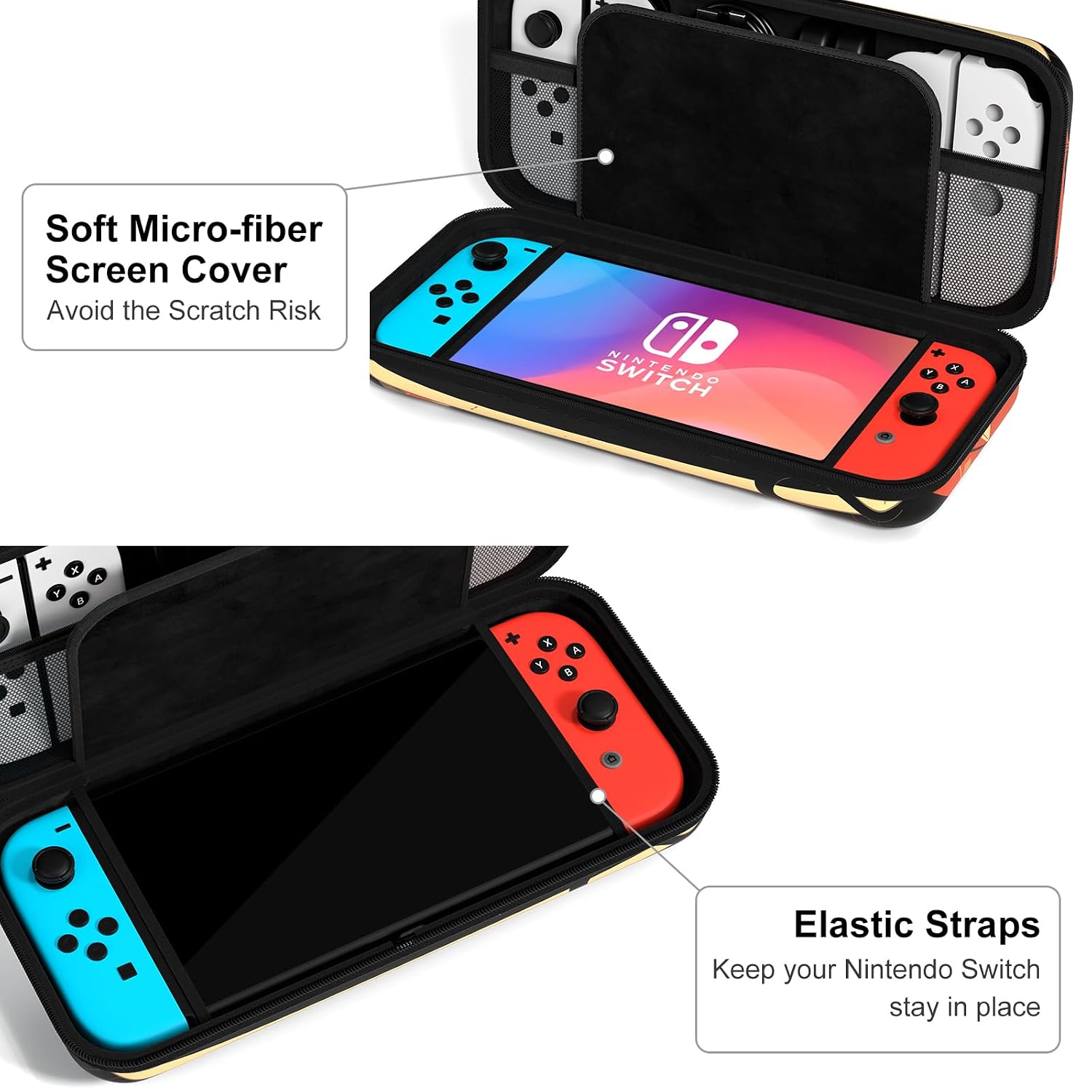 FUNDA RÍGIDA NPOOYI PARA NINTENDO SWITCH OLED 2021/2017 - 4