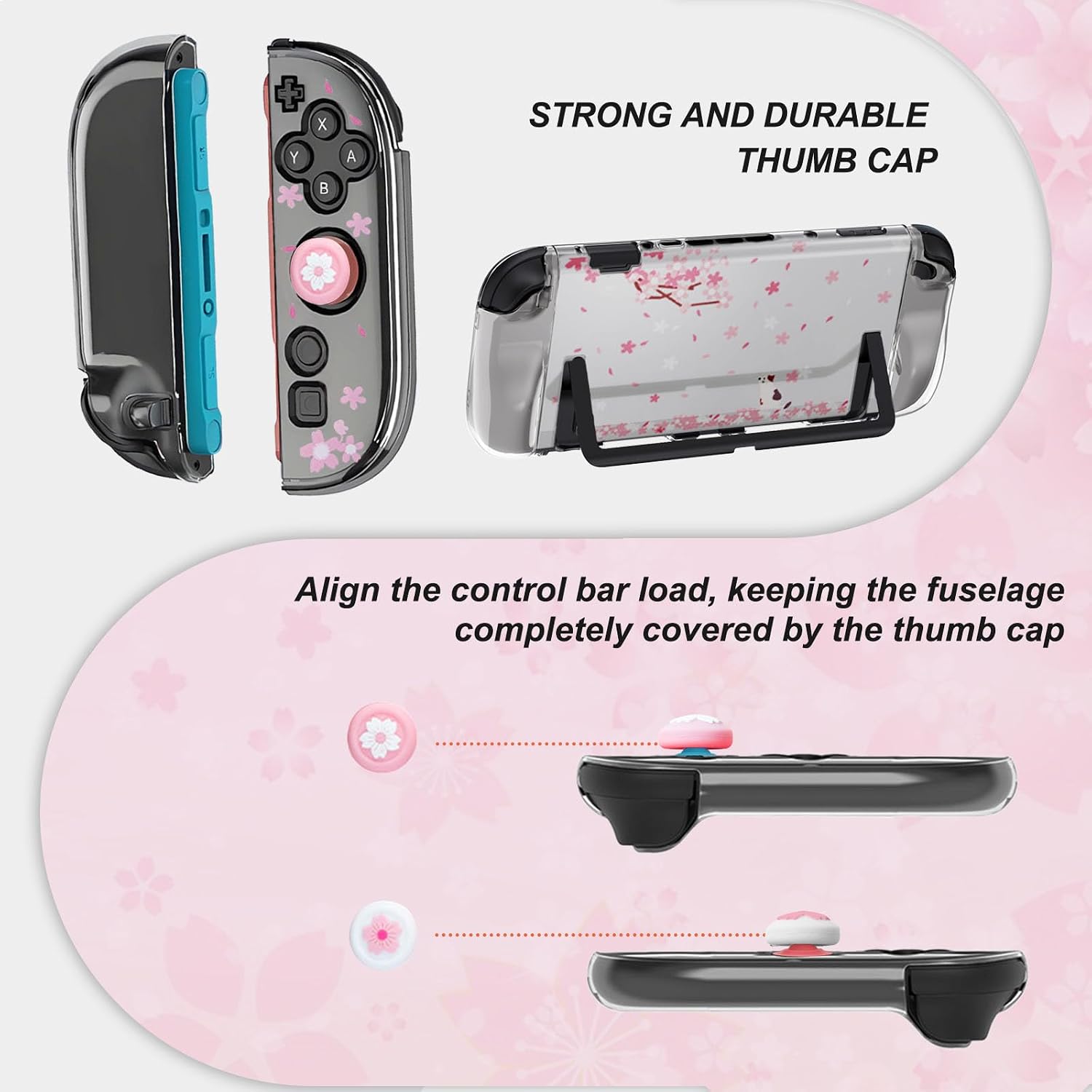 ESTUCHE PARA SWITCH 2 VIRGOCCY ROSA CON ACCESORIOS 13 EN 1 - 3