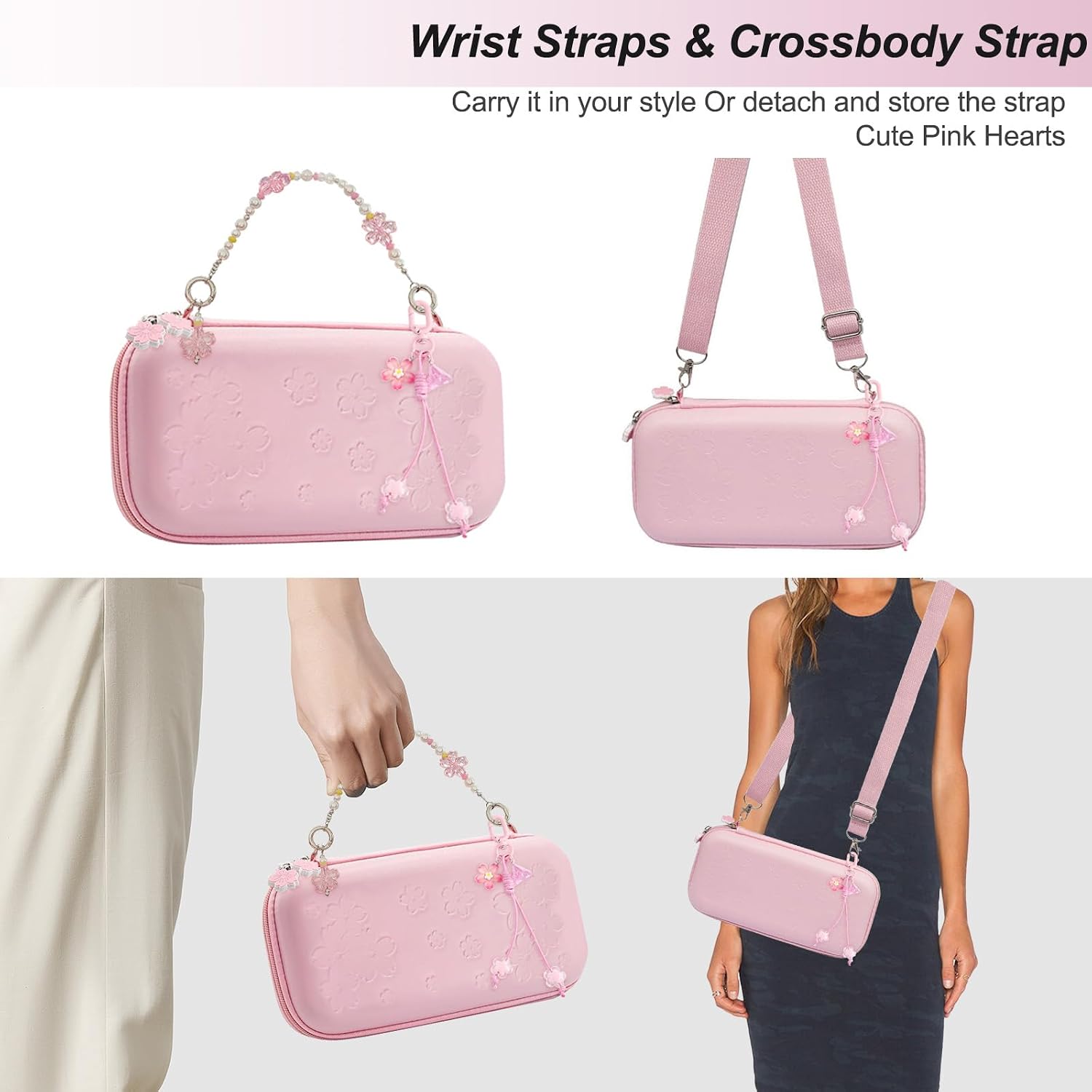 ESTUCHE PARA SWITCH 2 VIRGOCCY ROSA CON ACCESORIOS 13 EN 1 - 5